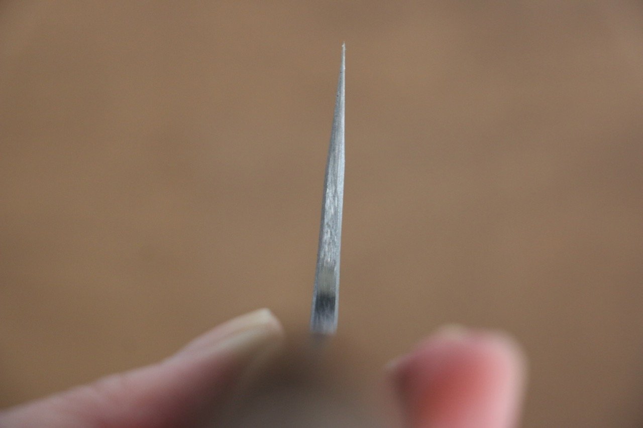 山本 直 銀三鋼 梨地 文化刀 180mm 核桃木 握把 - 清助刃物