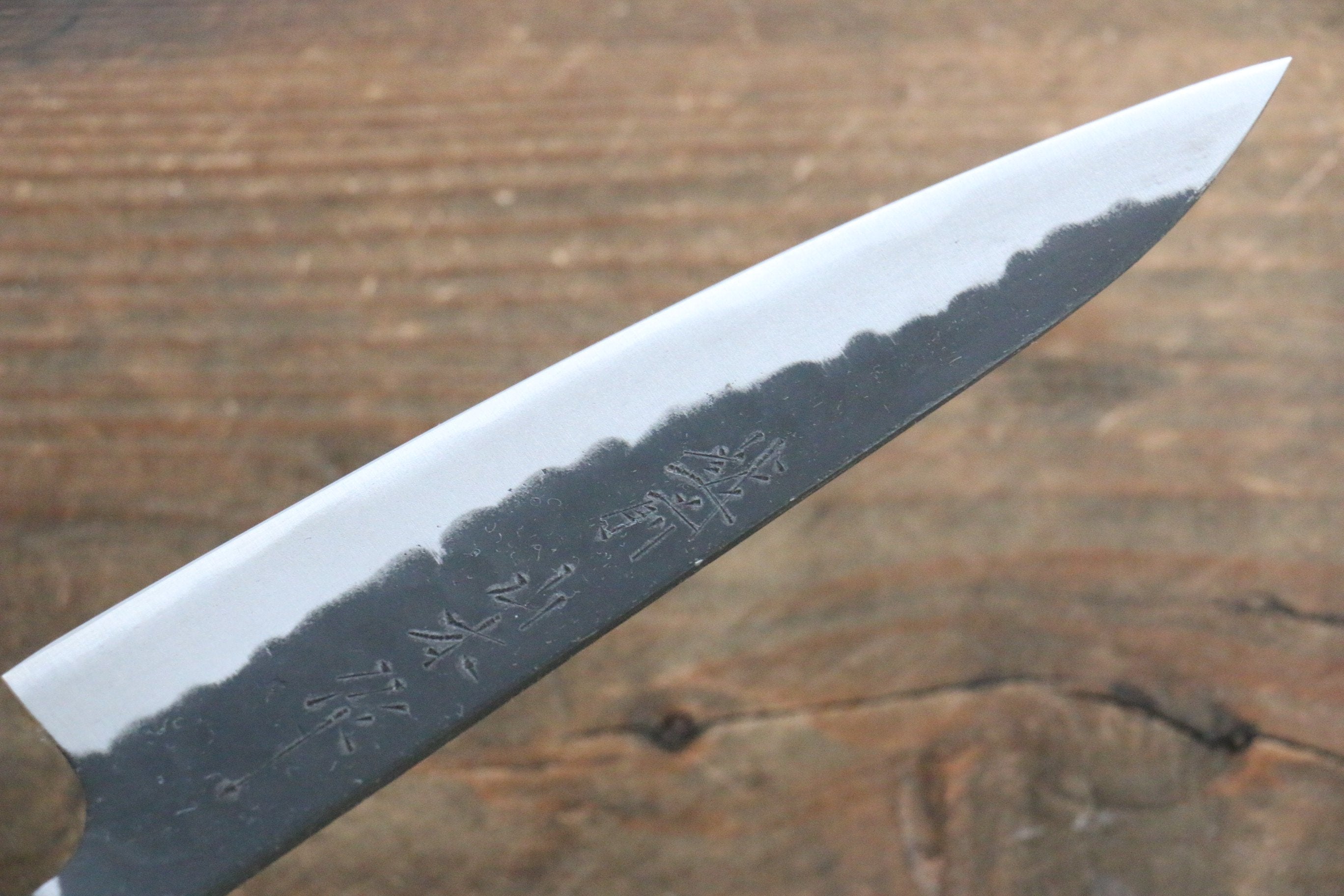 山本 直 青鋼 黑打 多用途小刀 135mm 核桃木握把 - 清助刃物