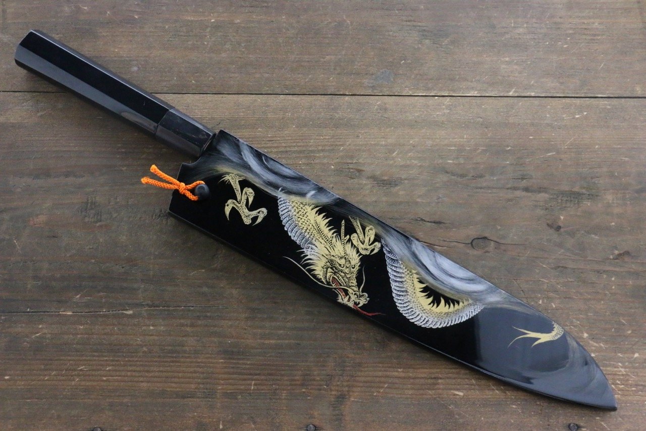 黑崎 優 雫 SG2 鎚目 牛刀 240mm 漆塗握把 - 清助刃物