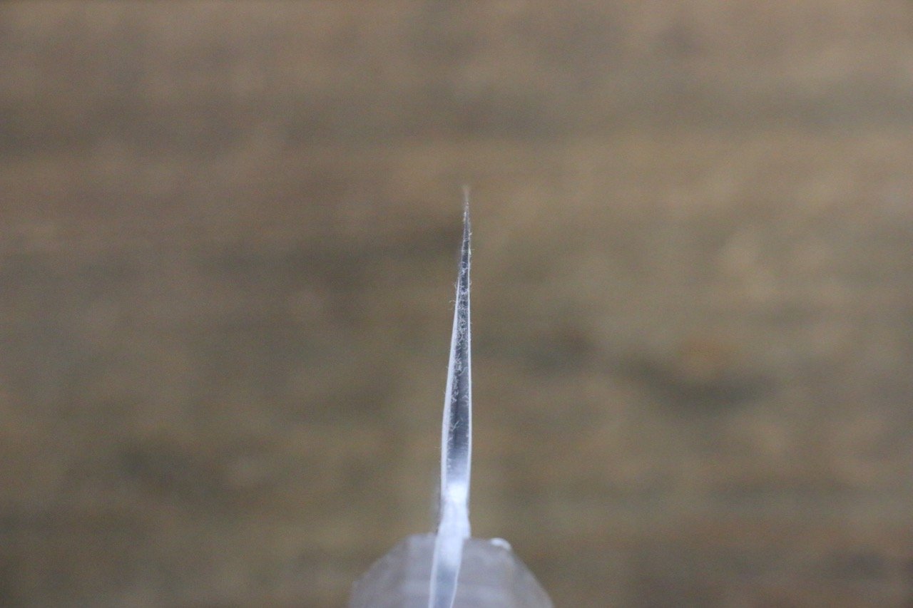 堺 孝行 焰 青鋼二號 劍型三德刀 195mm 黑檀握把 - 清助刃物