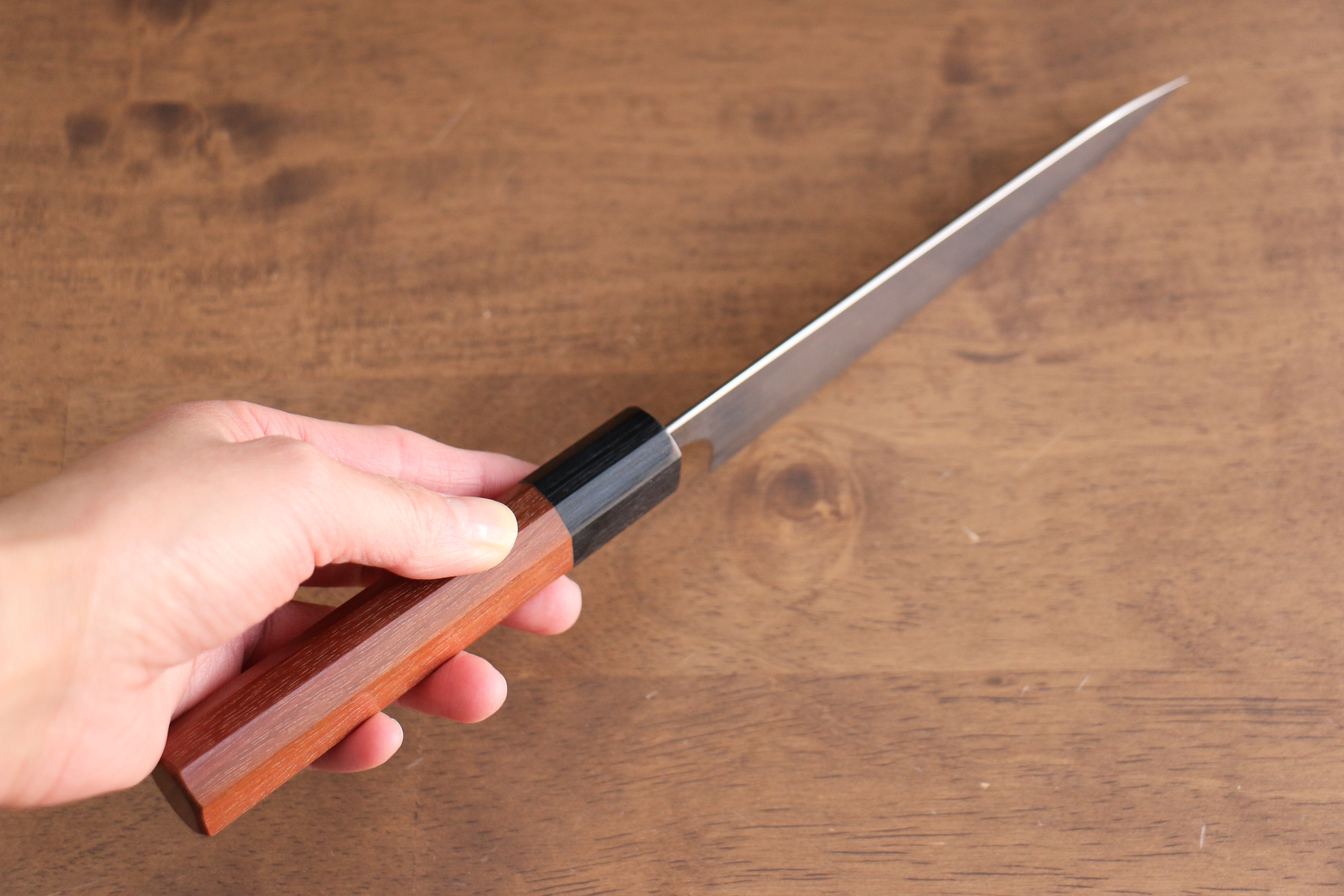 柴田崇行 甲鐵 超級青鋼 多用途小刀 135mm Jarrah 握把 - 清助刃物