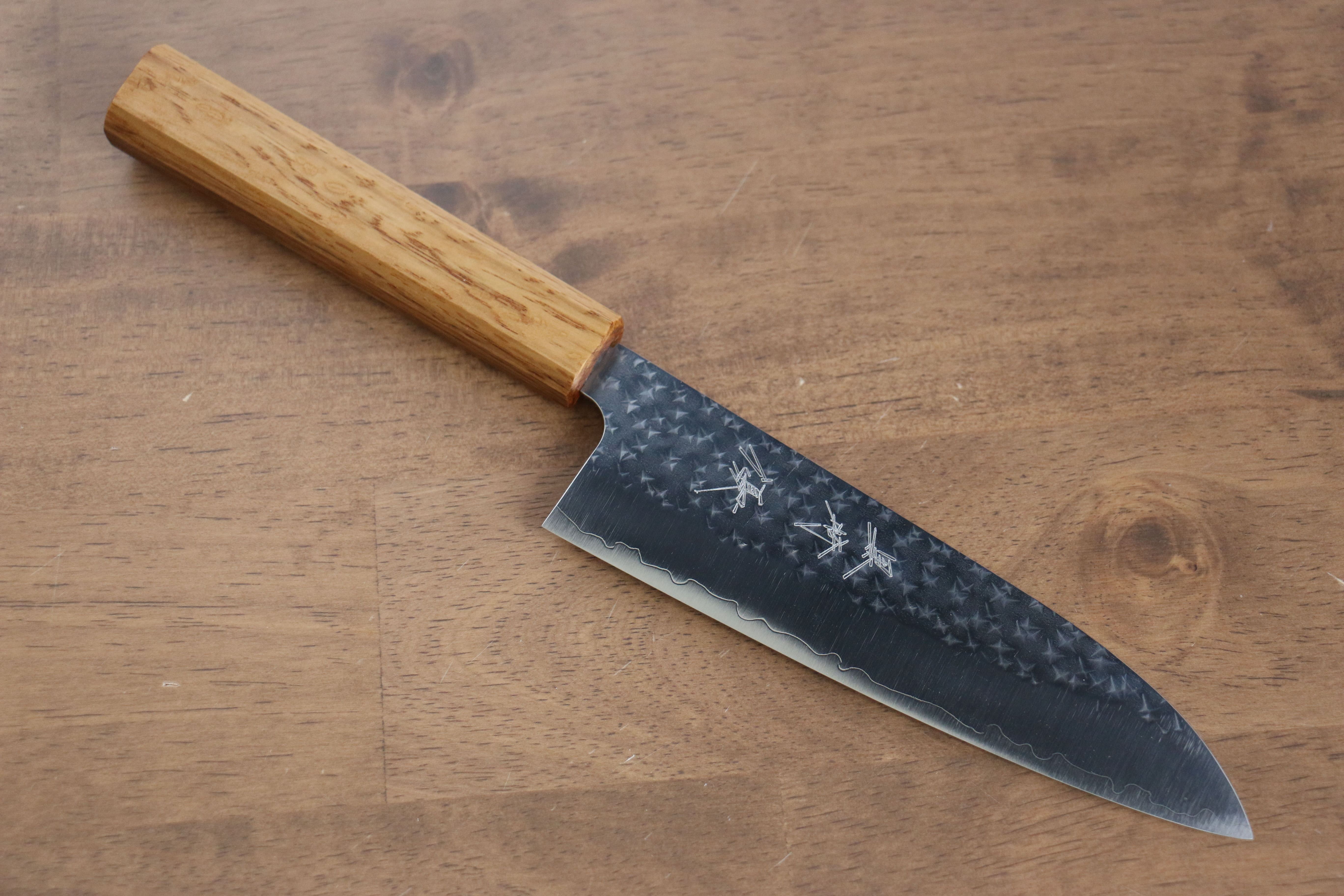 黑崎 優 閃光 SG2 鎚目 小三德刀 150mm 櫟木漆塗 握把 - 清助刃物