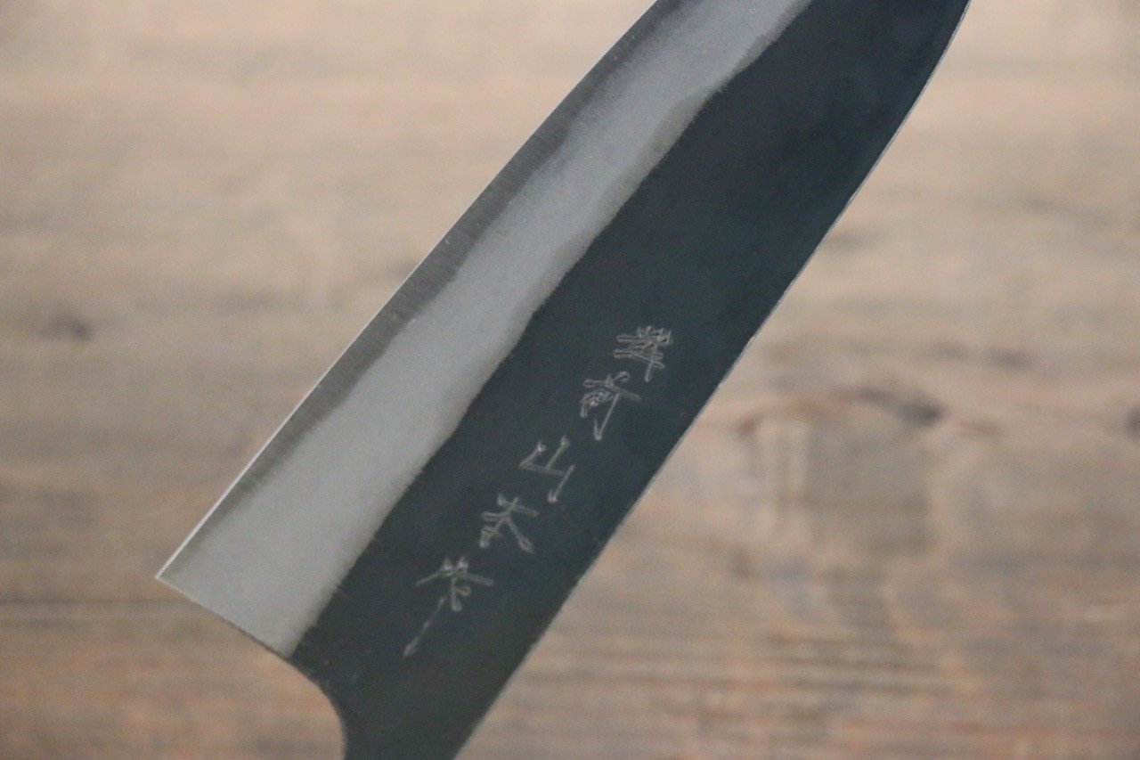 山本 直 青鋼二號 黑打 三德刀 165mm - 清助刃物