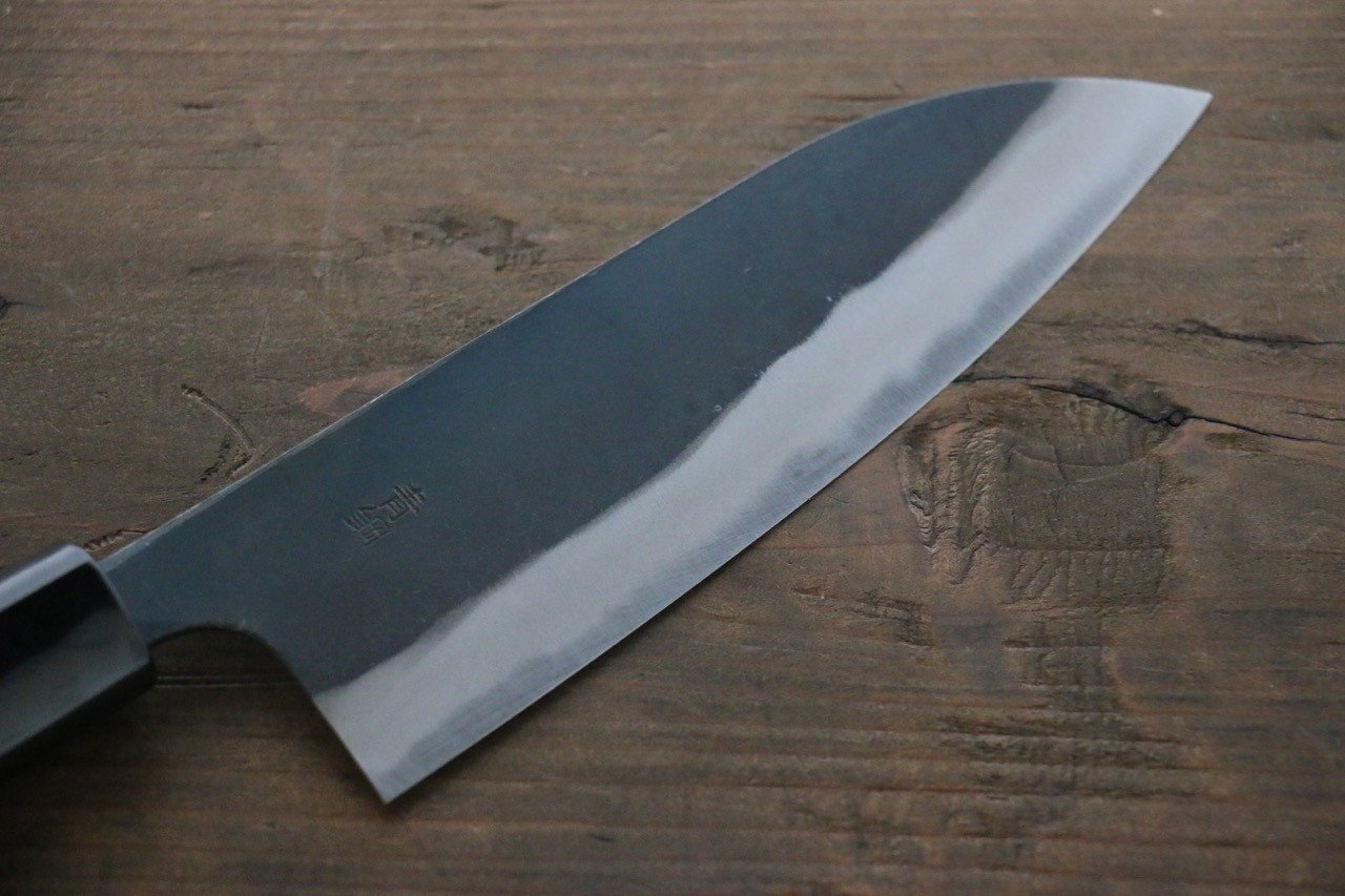 山本 直 青鋼二號 黑打 小三德刀 150mm - 清助刃物