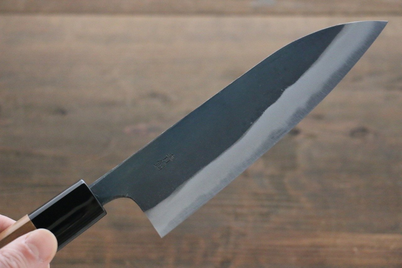山本 直 青鋼二號 黑打 小三德刀 150mm - 清助刃物