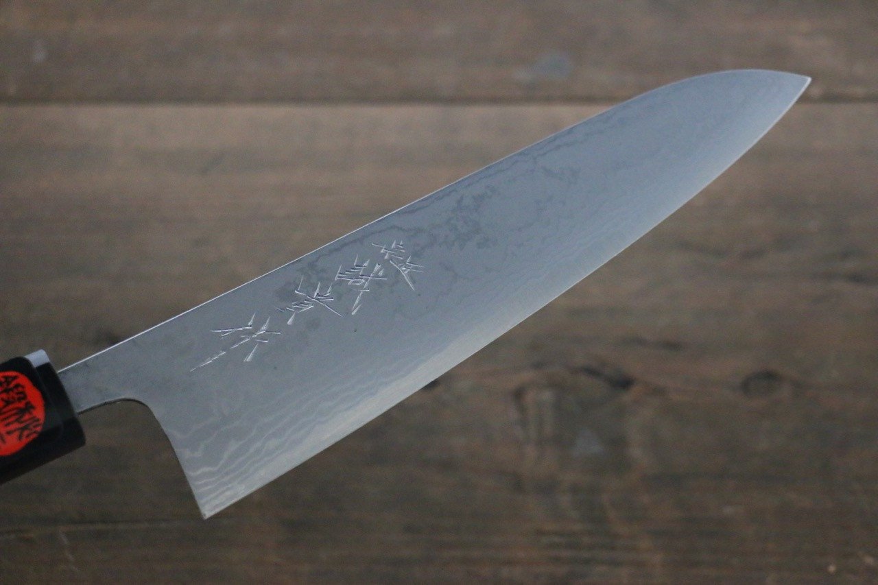 田中 誠貴 青鋼二號 大馬士革紋 牛刀 180mm 核桃木 握把 - 清助刃物
