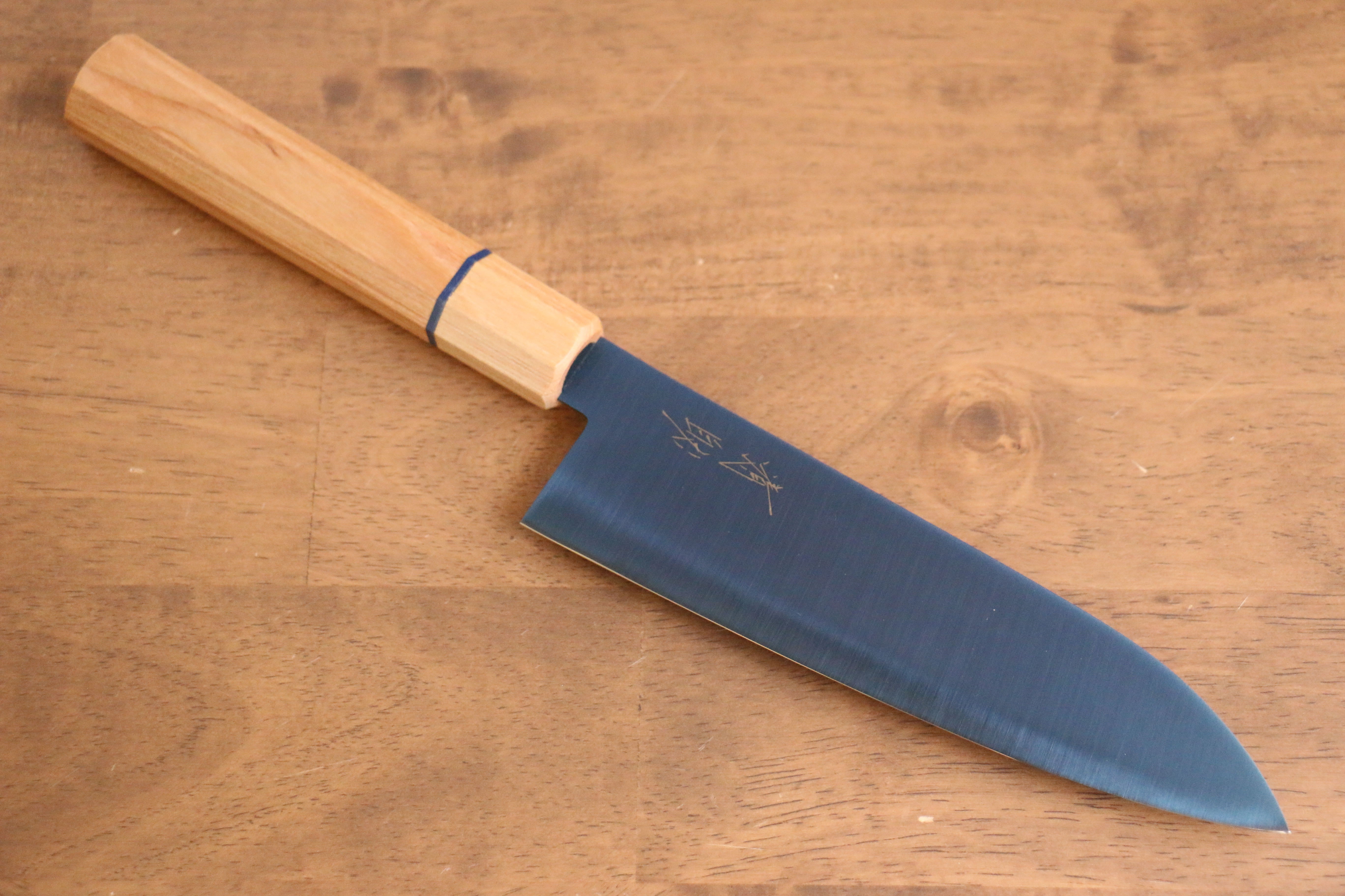 清助 SK-85鋼 離子鍍 三德刀 180mm 白木 握把 - 清助刃物