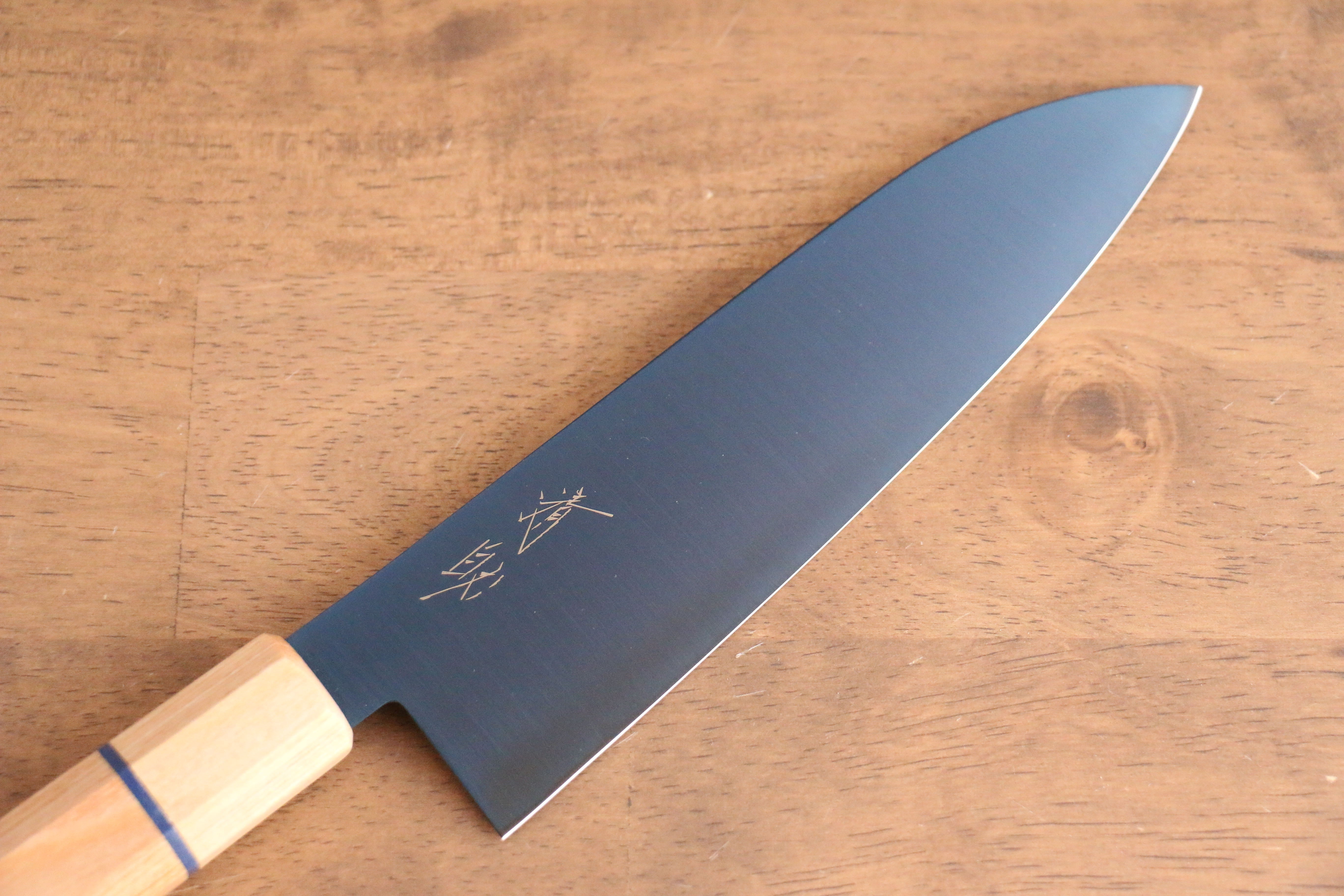 清助 SK-85鋼 離子鍍 三德刀 180mm 白木 握把 - 清助刃物