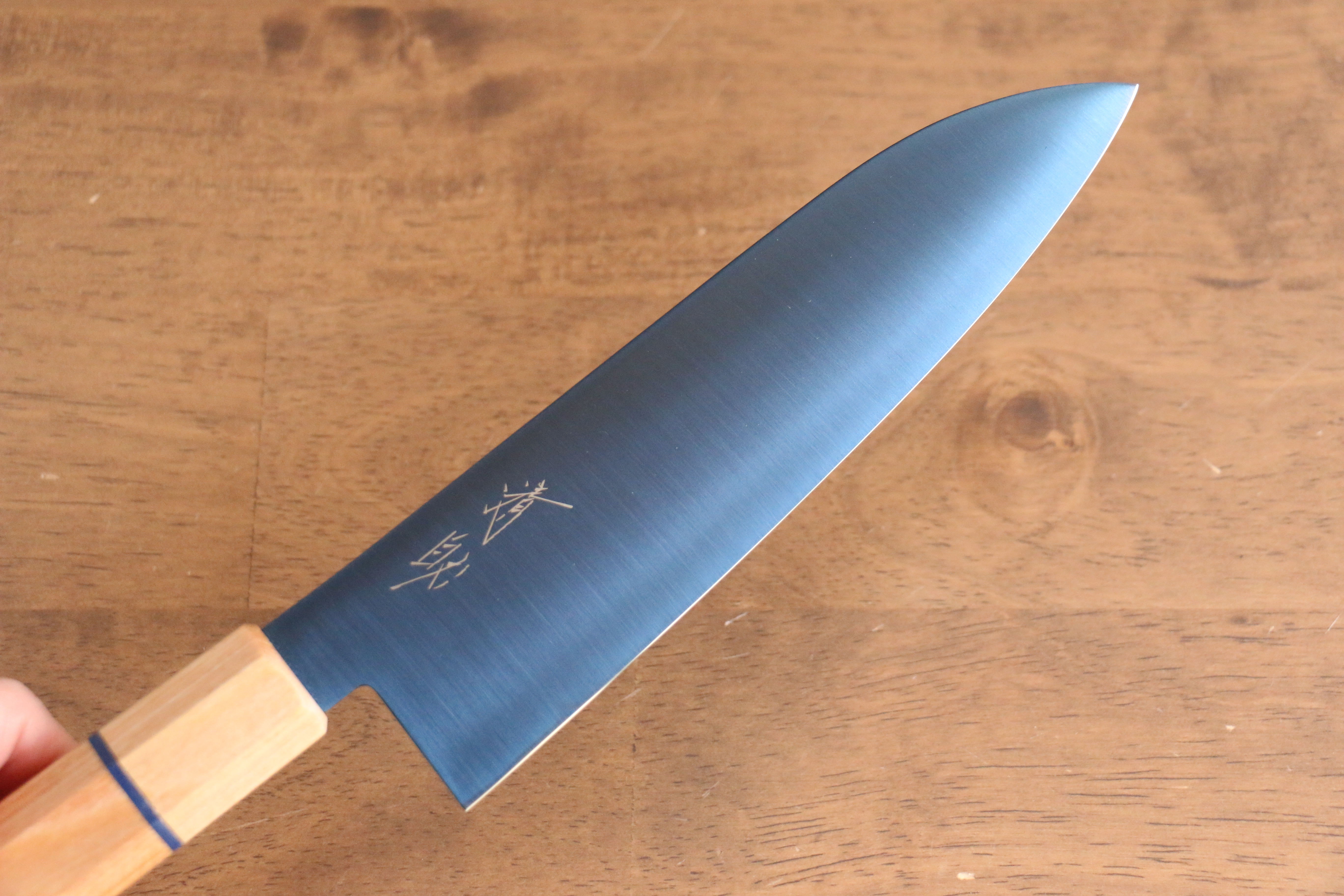 清助 SK-85鋼 離子鍍 三德刀 180mm 白木 握把 - 清助刃物