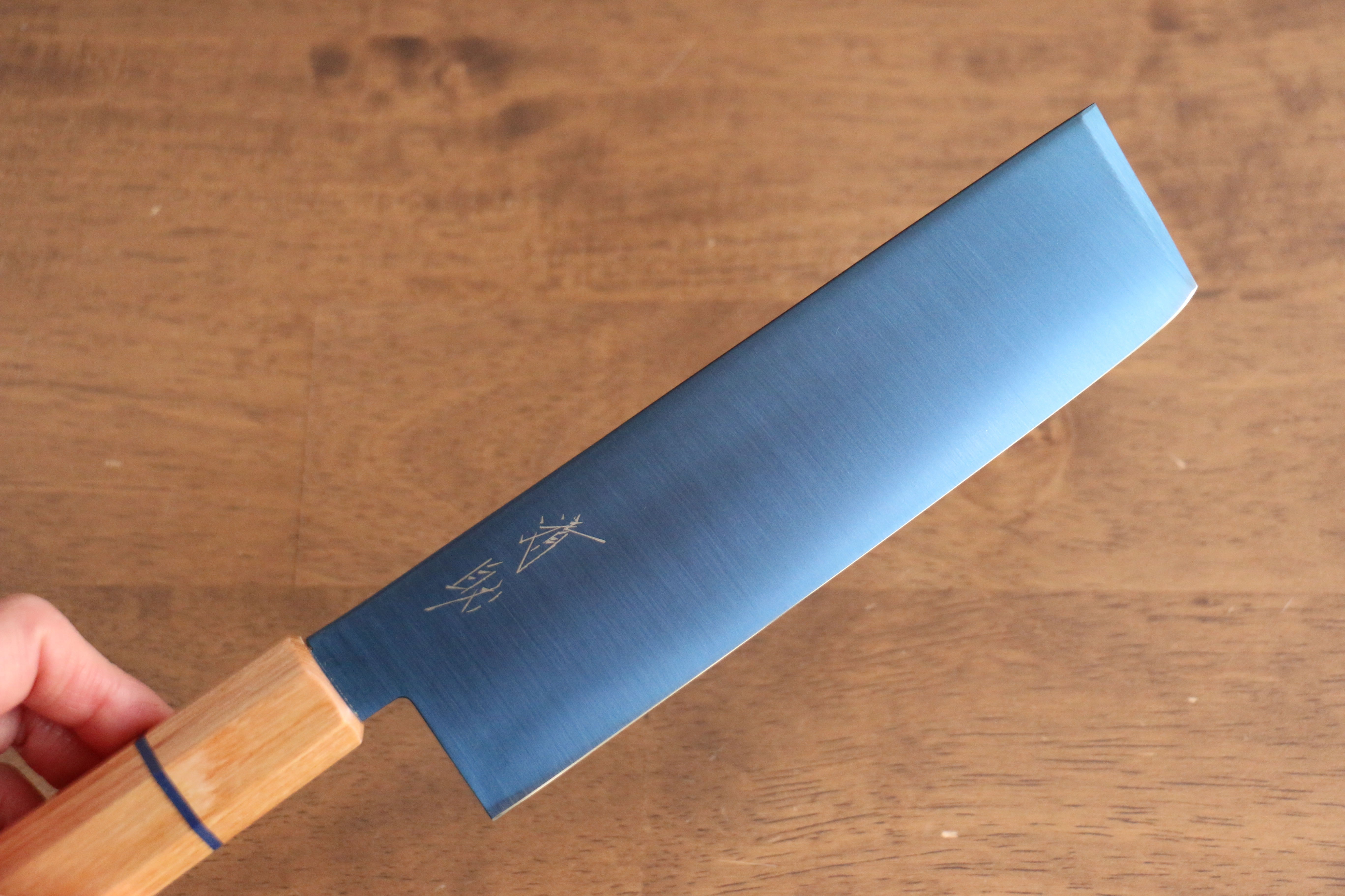 清助 SK-85鋼 離子鍍 菜切 175mm 白木 握把 - 清助刃物