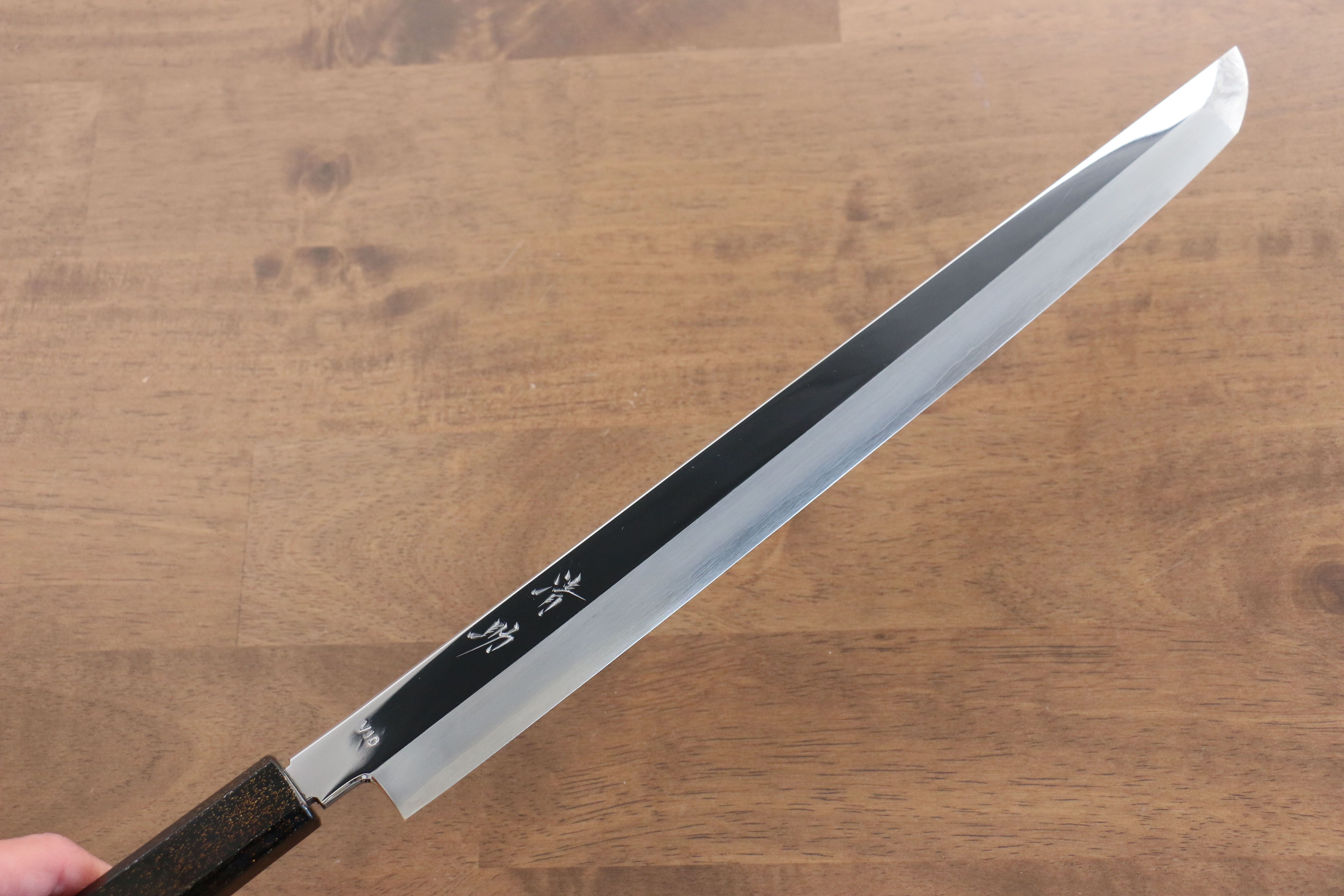 清助 VG10 先丸蛸引 330mm 櫟木漆塗(家紋) 握把 - 清助刃物