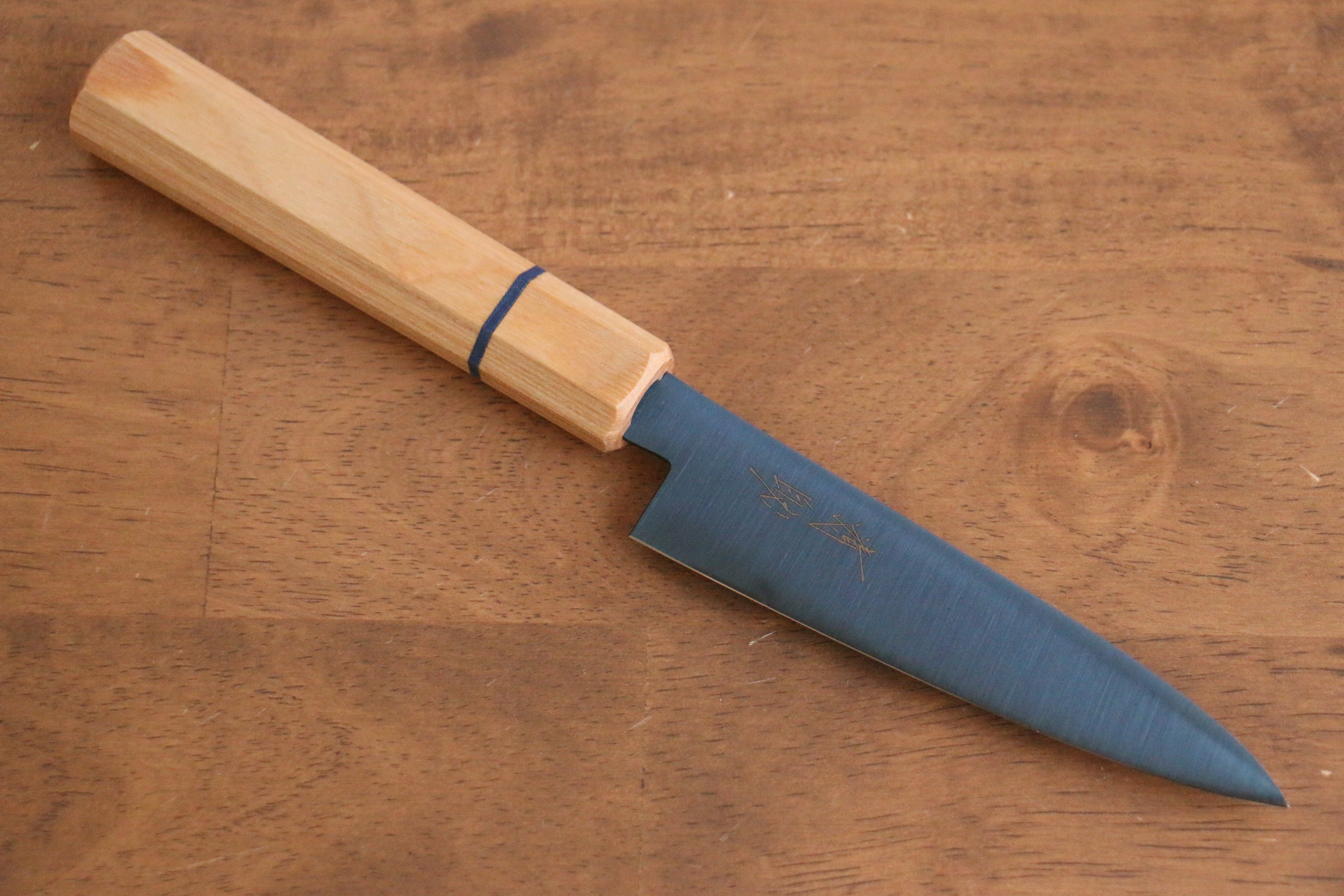 清助 SK-85鋼 離子鍍 多用途小刀 120mm 白木 握把 - 清助刃物