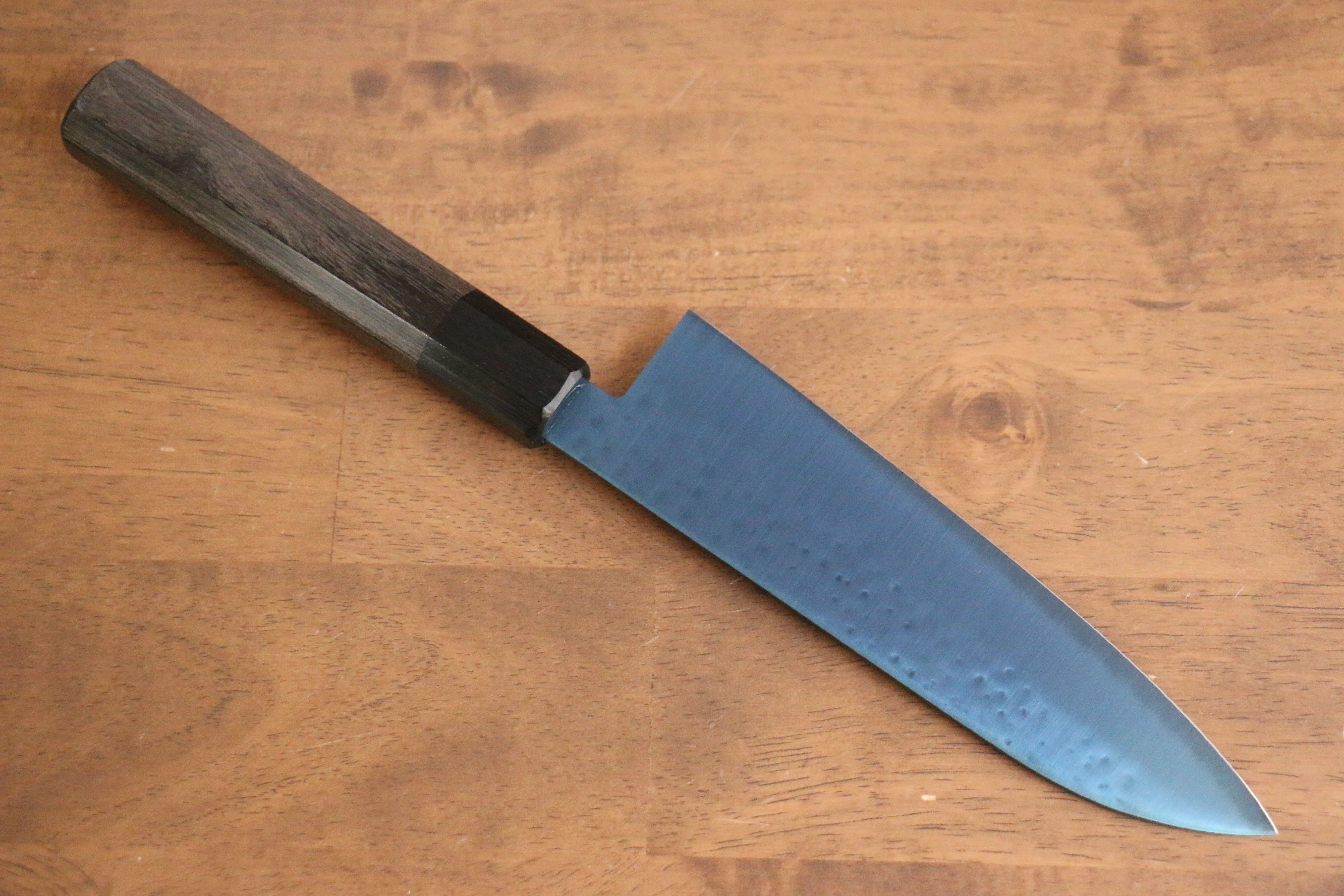 清助 SK-85鋼 離子鍍 鎚目 三德刀 180mm 灰色合成木 握把 - 清助刃物