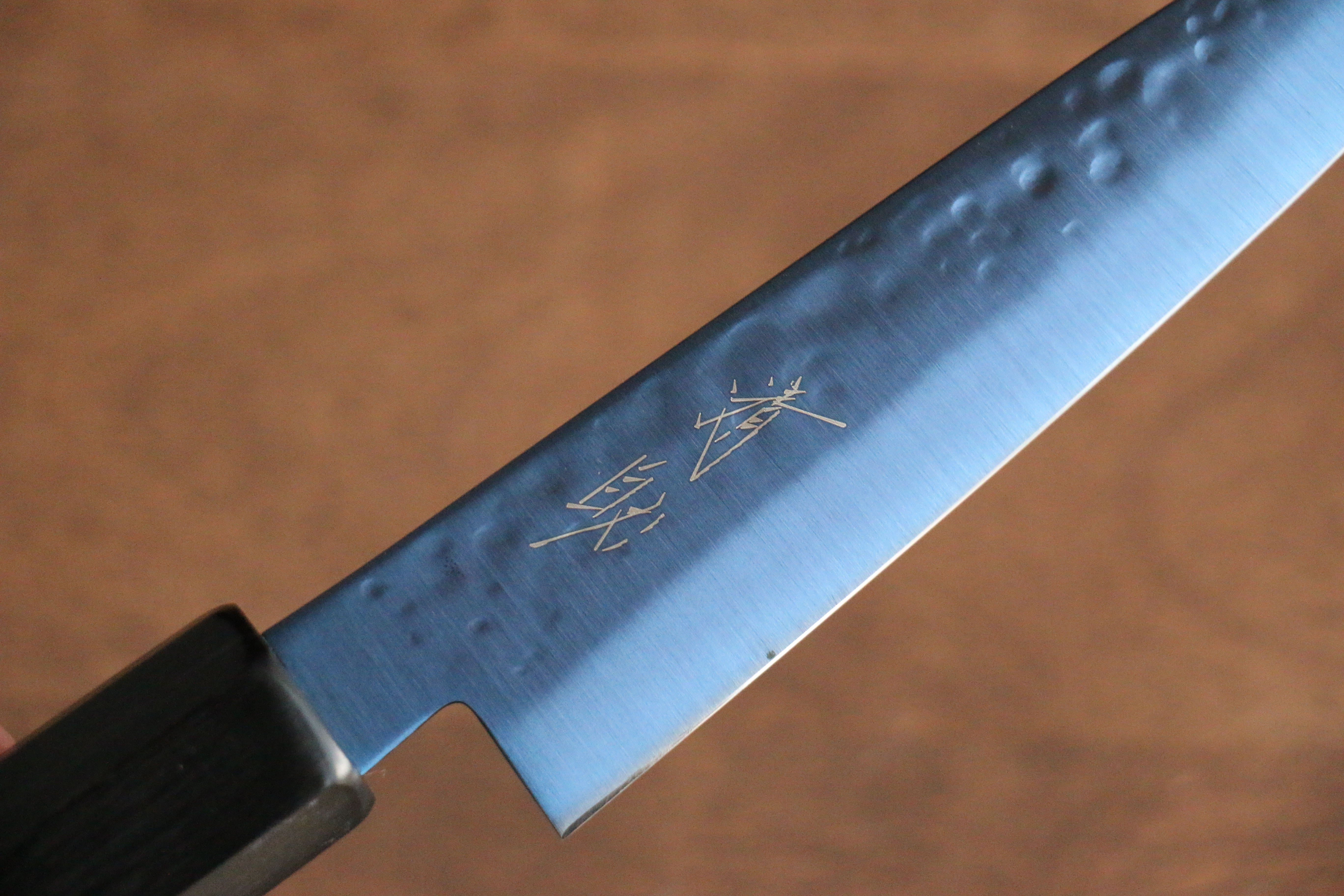 清助 SK-85鋼 離子鍍 鎚目 多用途小刀 120mm 灰色合成木 握把 - 清助刃物