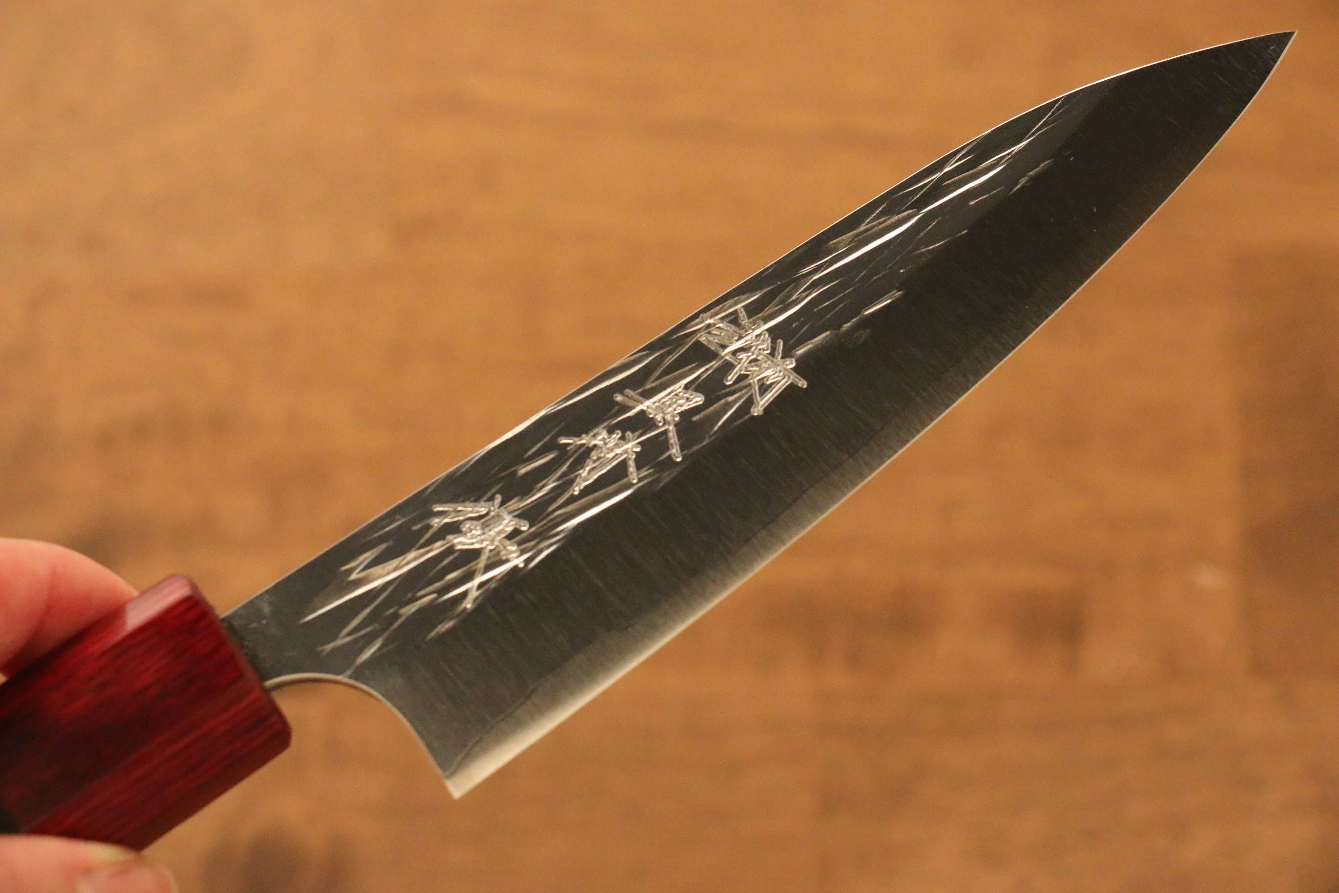 黑崎 優 樹冰 SG2 鎚目 多用途小刀 120mm 紫檀木(口輪:紅合成木) 握把 - 清助刃物