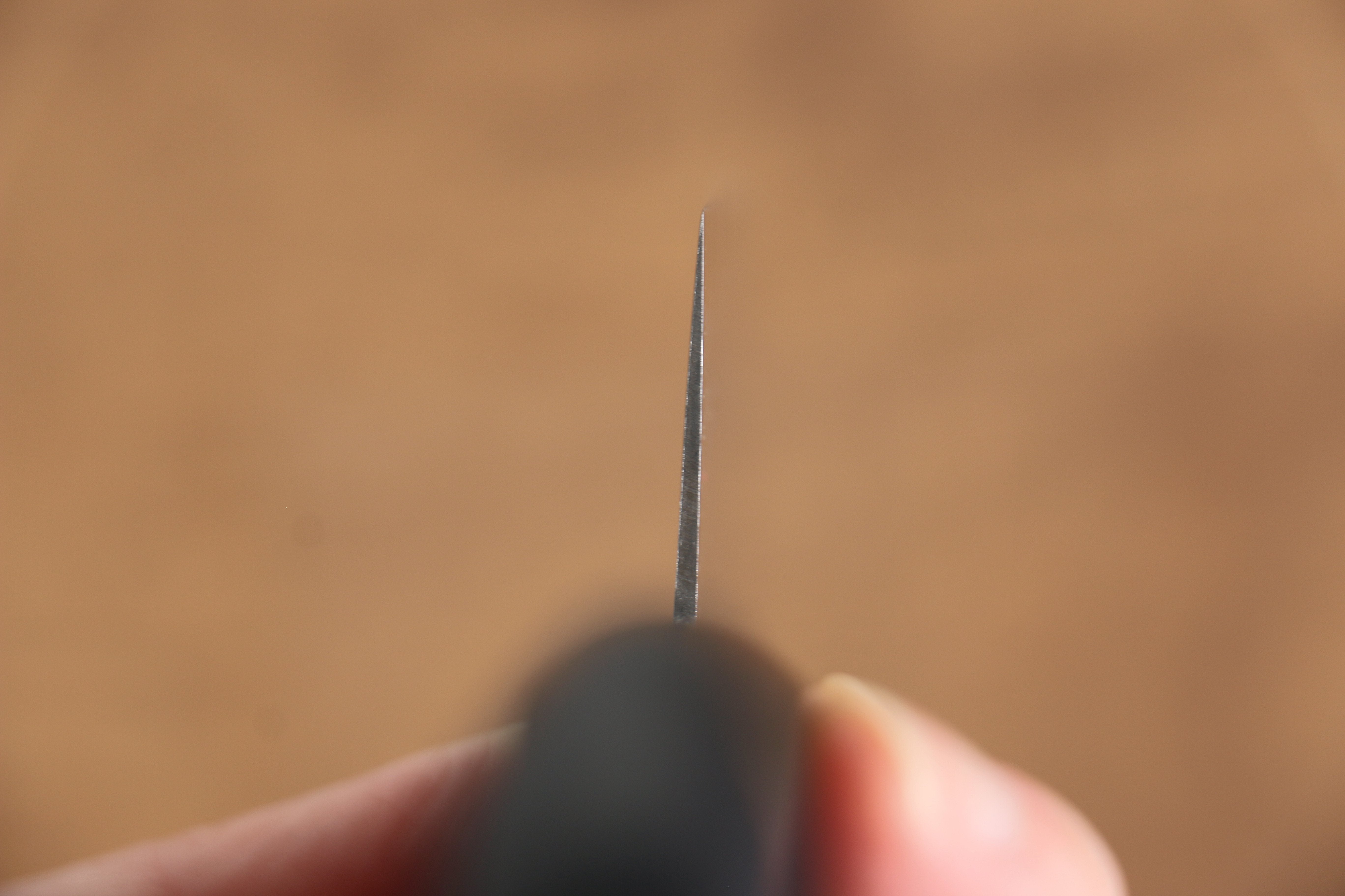 清助 鏡子 AUS10 鏡面處理 大馬士革紋 菜切 170mm 黑合成木 握把 - 清助刃物