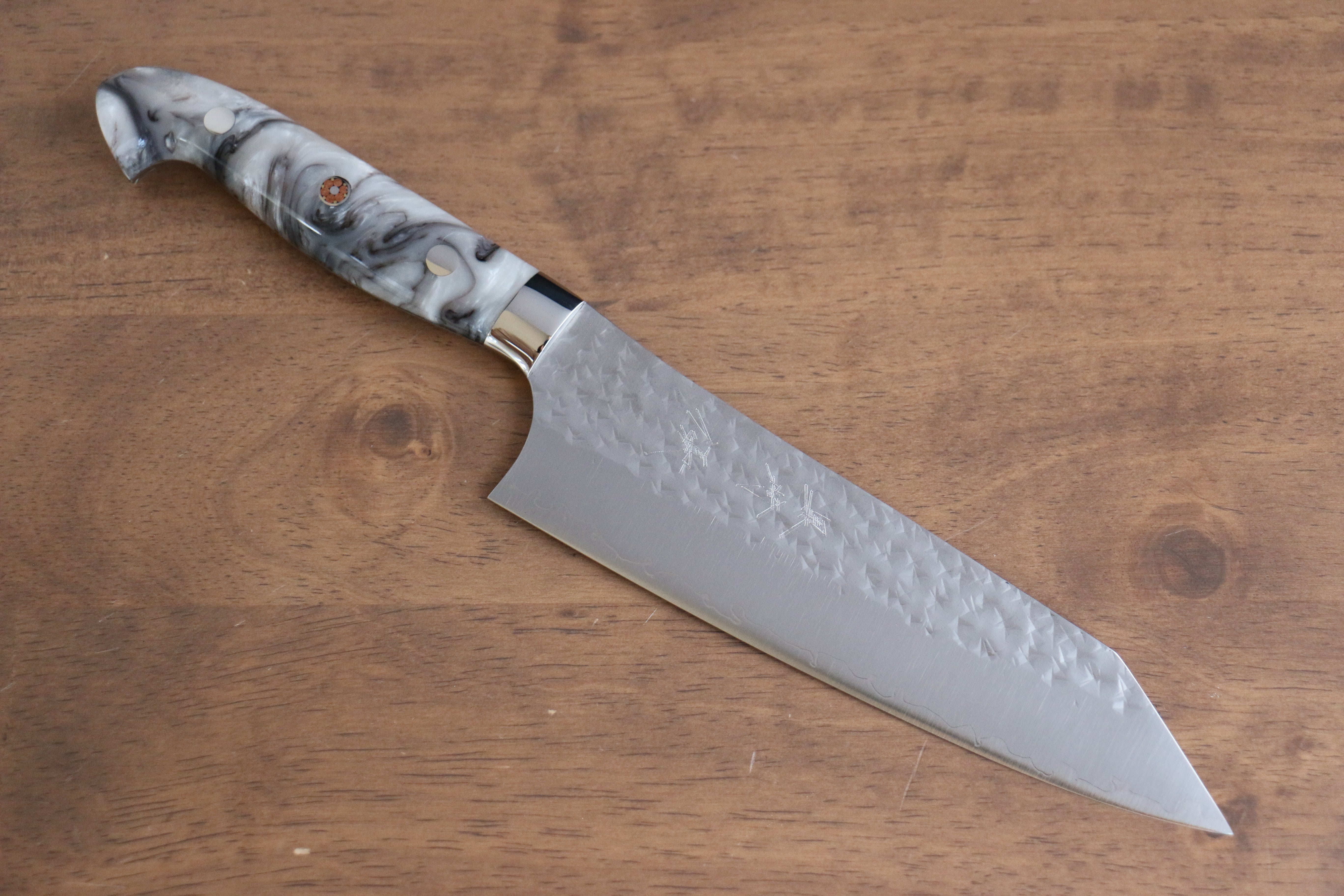黑崎 優 閃光 銳 SG2 鎚目 文化刀 165mm 灰壓克力 握把 - 清助刃物