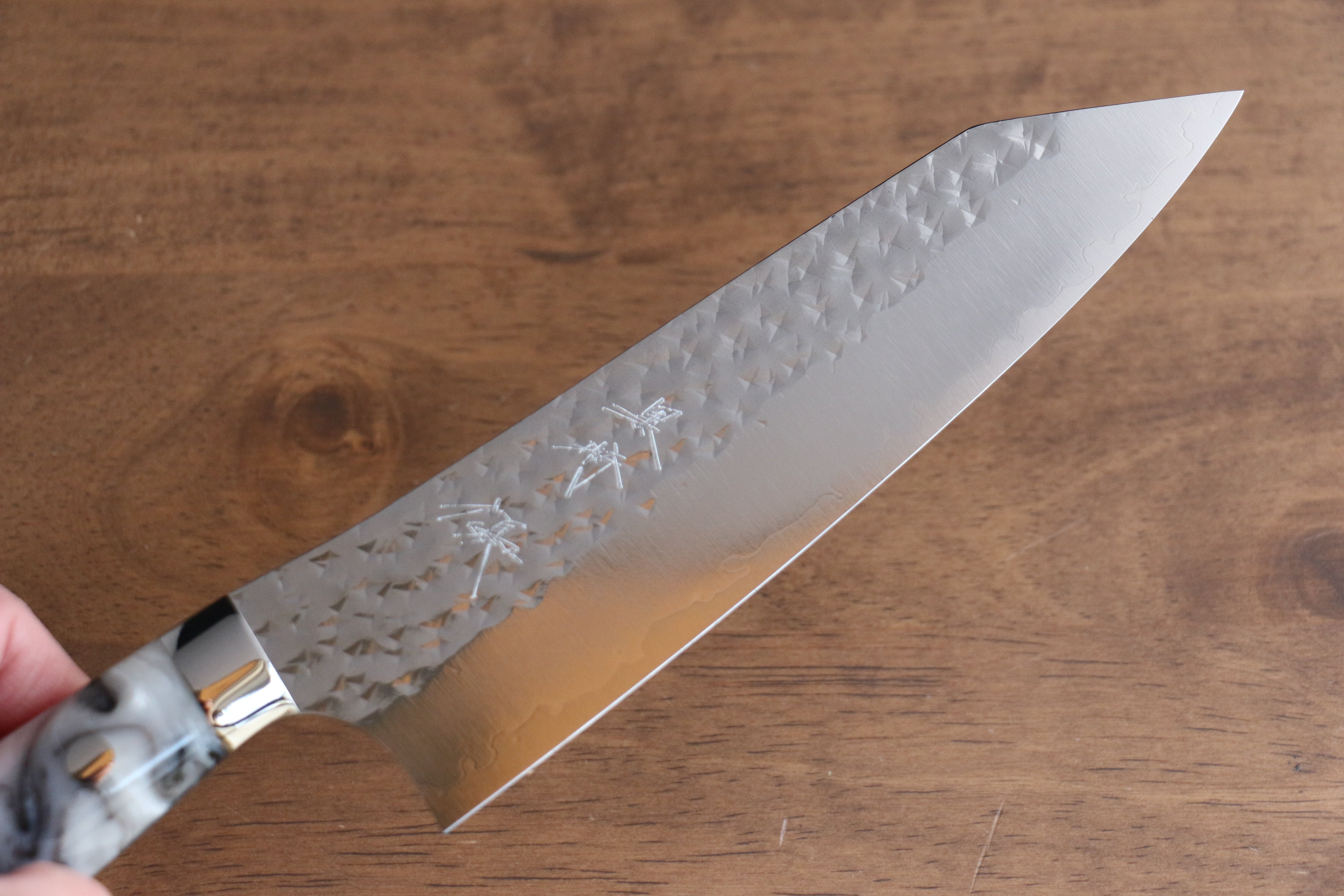 黑崎 優 閃光 銳 SG2 鎚目 文化刀 165mm 灰壓克力 握把 - 清助刃物