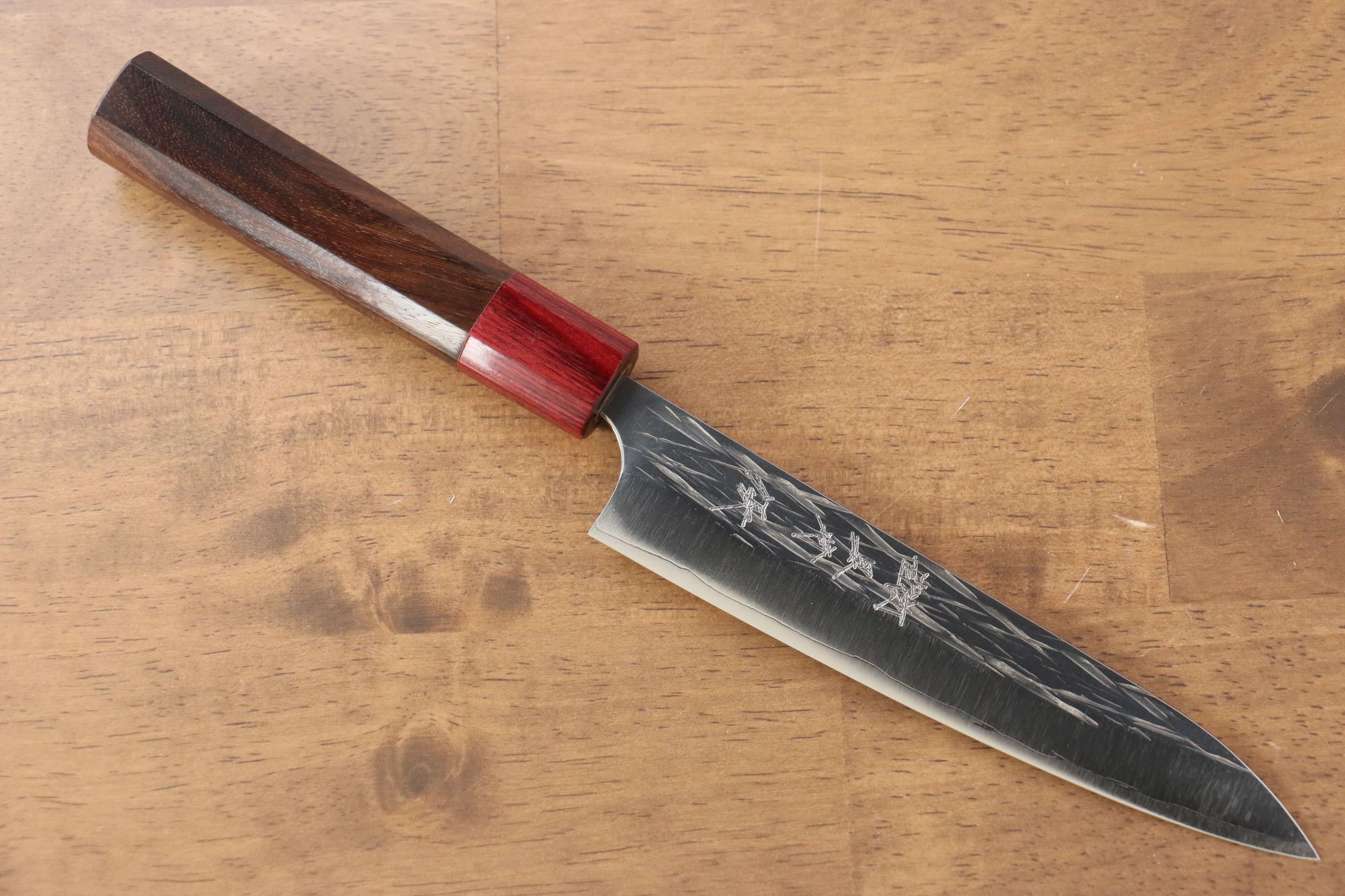 黑崎 優 樹冰 SG2 鎚目 多用途小刀 150mm 紫檀木(口輪:紅合成木) 握把 - 清助刃物
