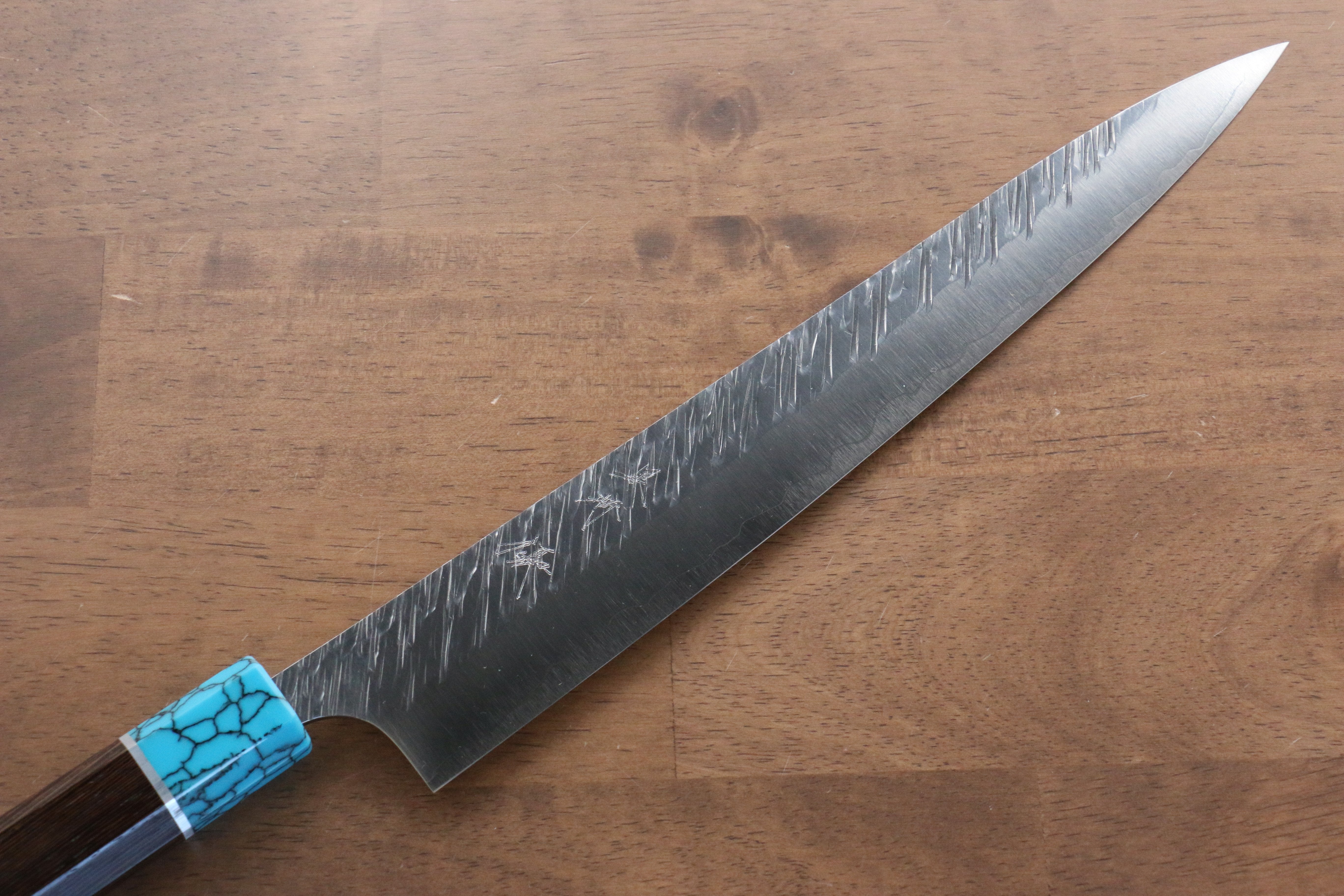 黑崎 優 風神 SG2 鎚目 大馬士革紋 筋引 270mm 雞翅木 握把 - 清助刃物