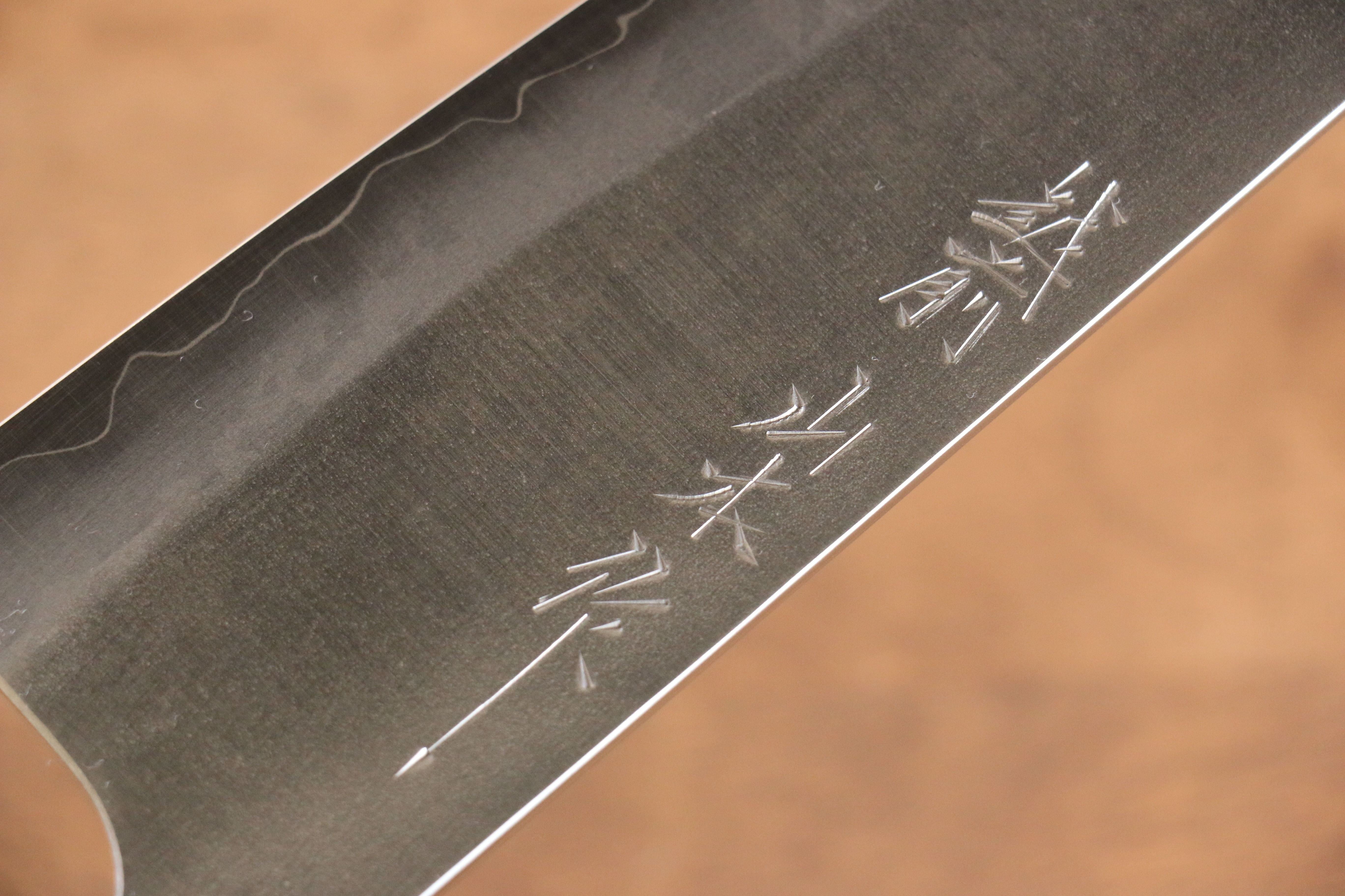 山本 直 銀三鋼 梨地 三德刀 180mm 核桃木 握把 - 清助刃物