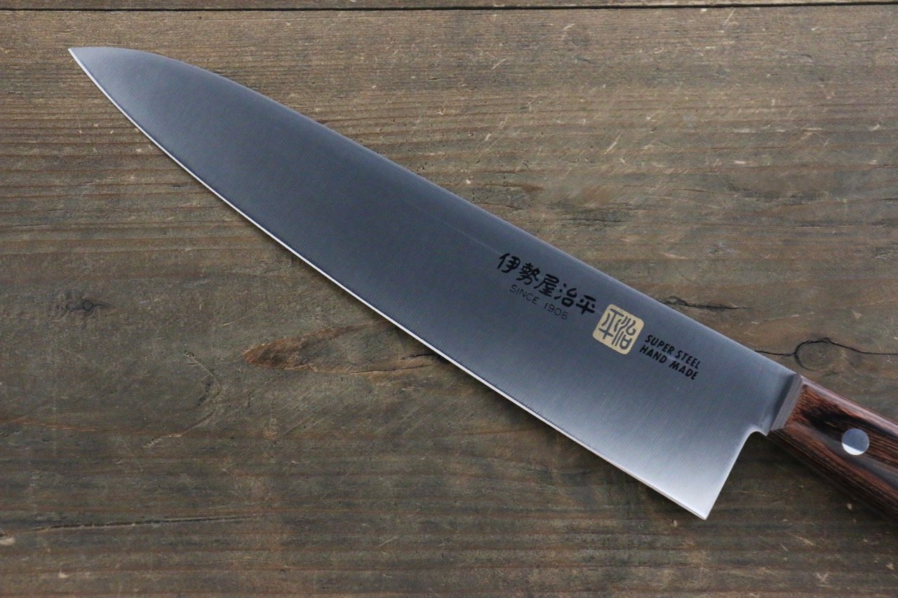 伊勢屋 鉬鋼(MOL) 牛刀 210mm 桃花心木 握把 - 清助刃物