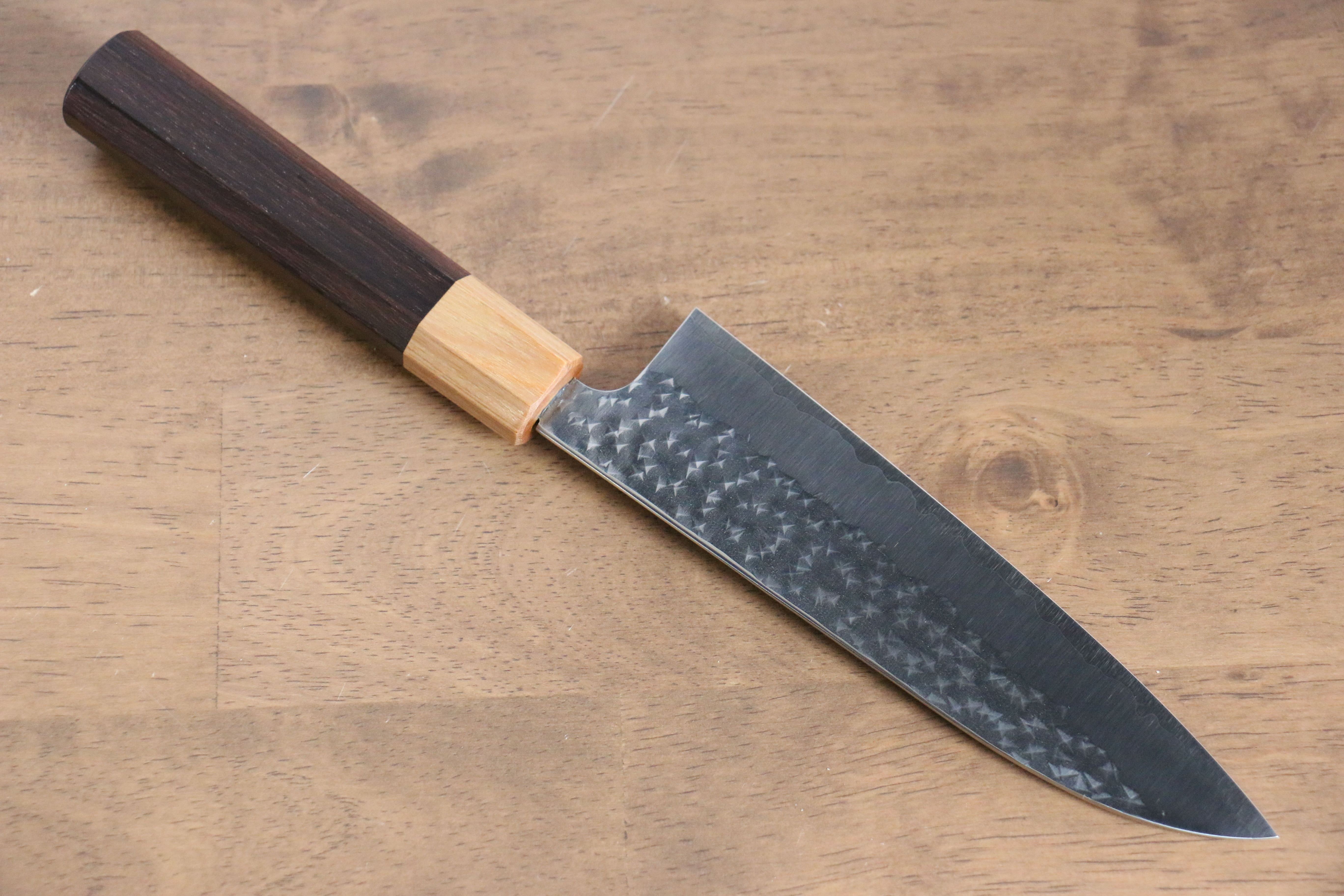 黑崎 優 閃光 SG2 鎚目 小三德刀 150mm 紫檀木(口輪:宏都拉斯紫檀木) 握把 - 清助刃物