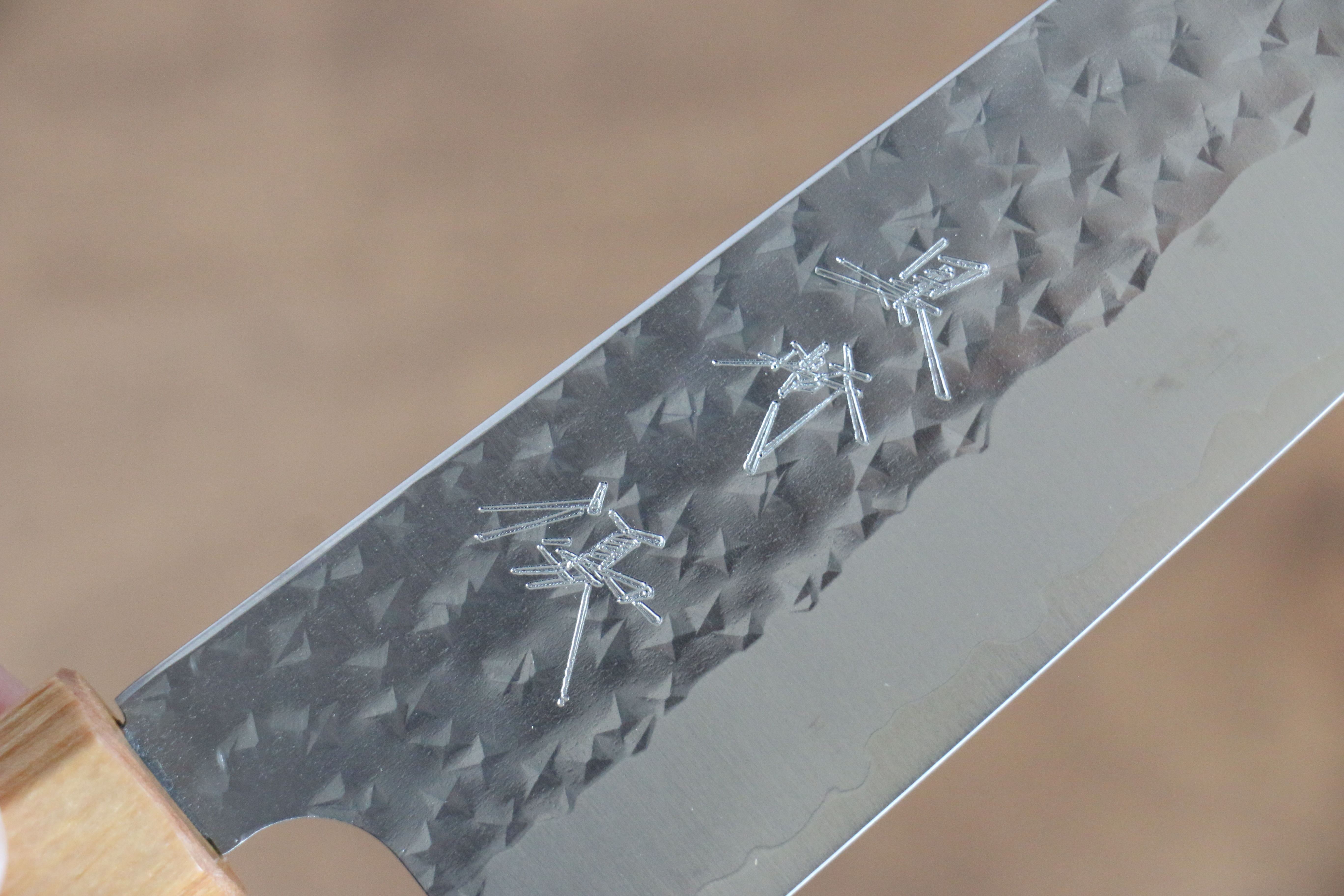 黑崎 優 閃光 SG2 鎚目 小三德刀 150mm 紫檀木(口輪:宏都拉斯紫檀木) 握把 - 清助刃物