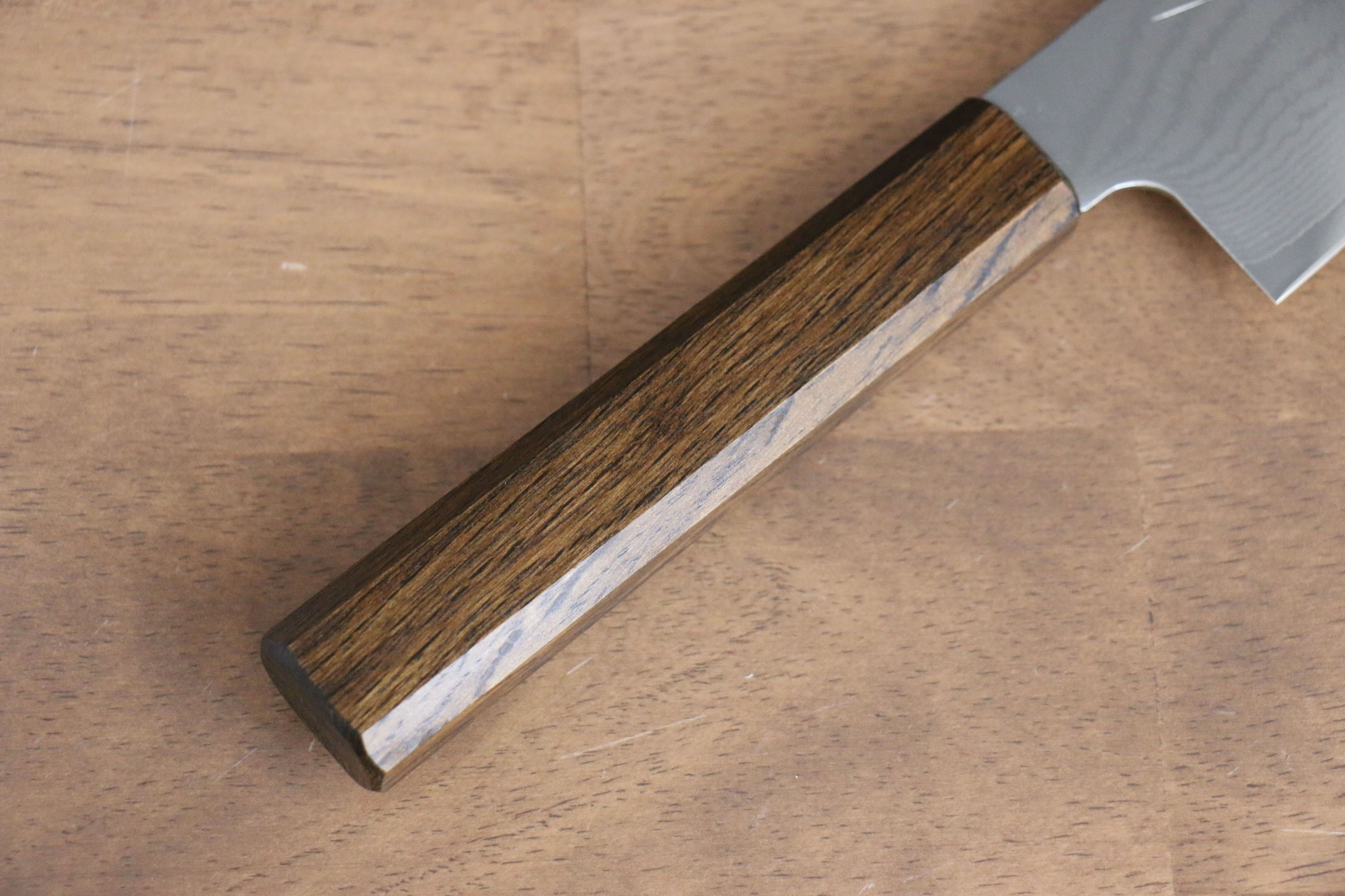 清助 VG10 63層大馬士革紋 三德刀 170mm 橡木 握把 - 清助刃物