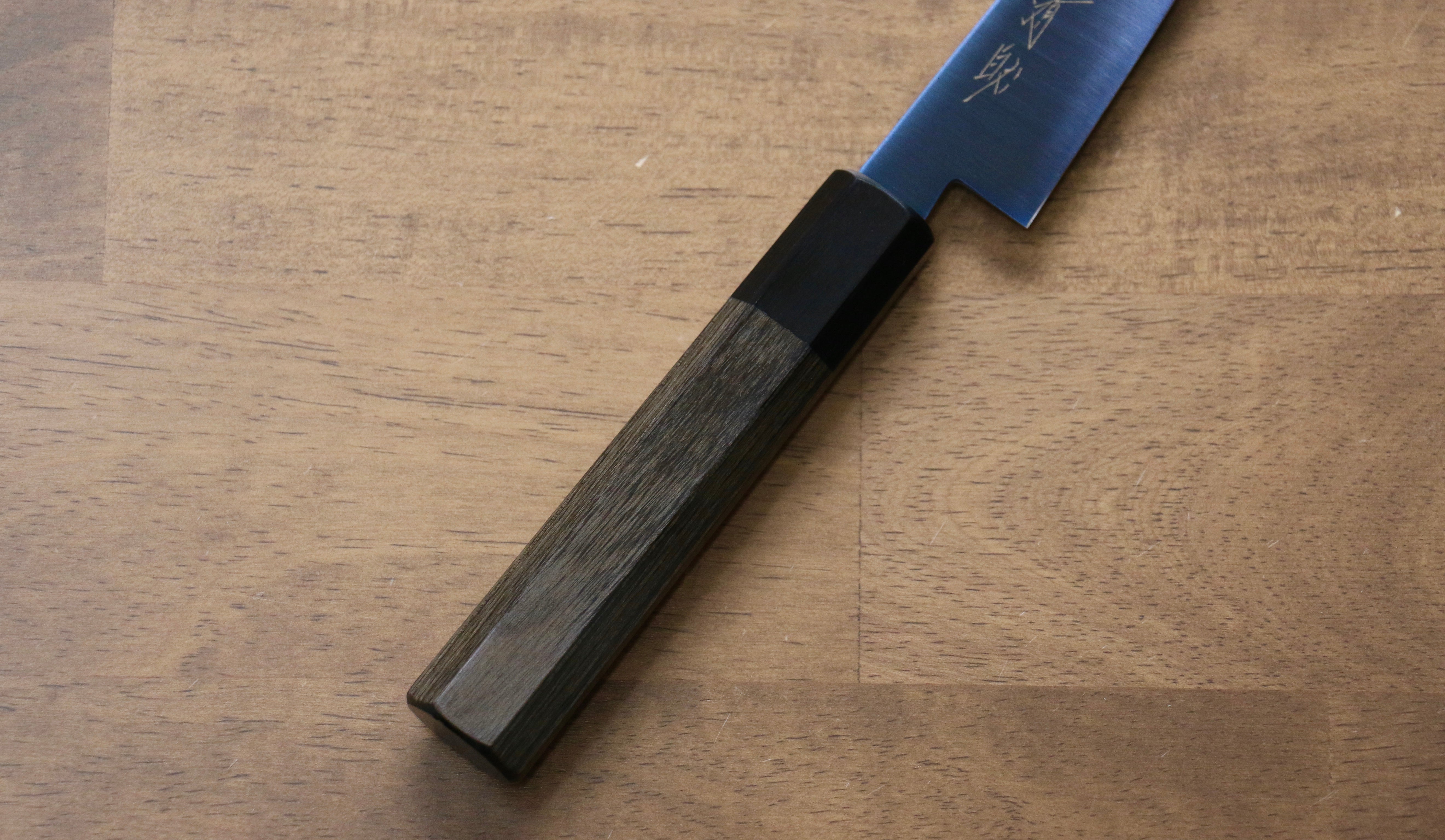 清助 SK-85鋼 離子鍍 打磨處理 多用途小刀 120mm 灰色合成木 握把 - 清助刃物