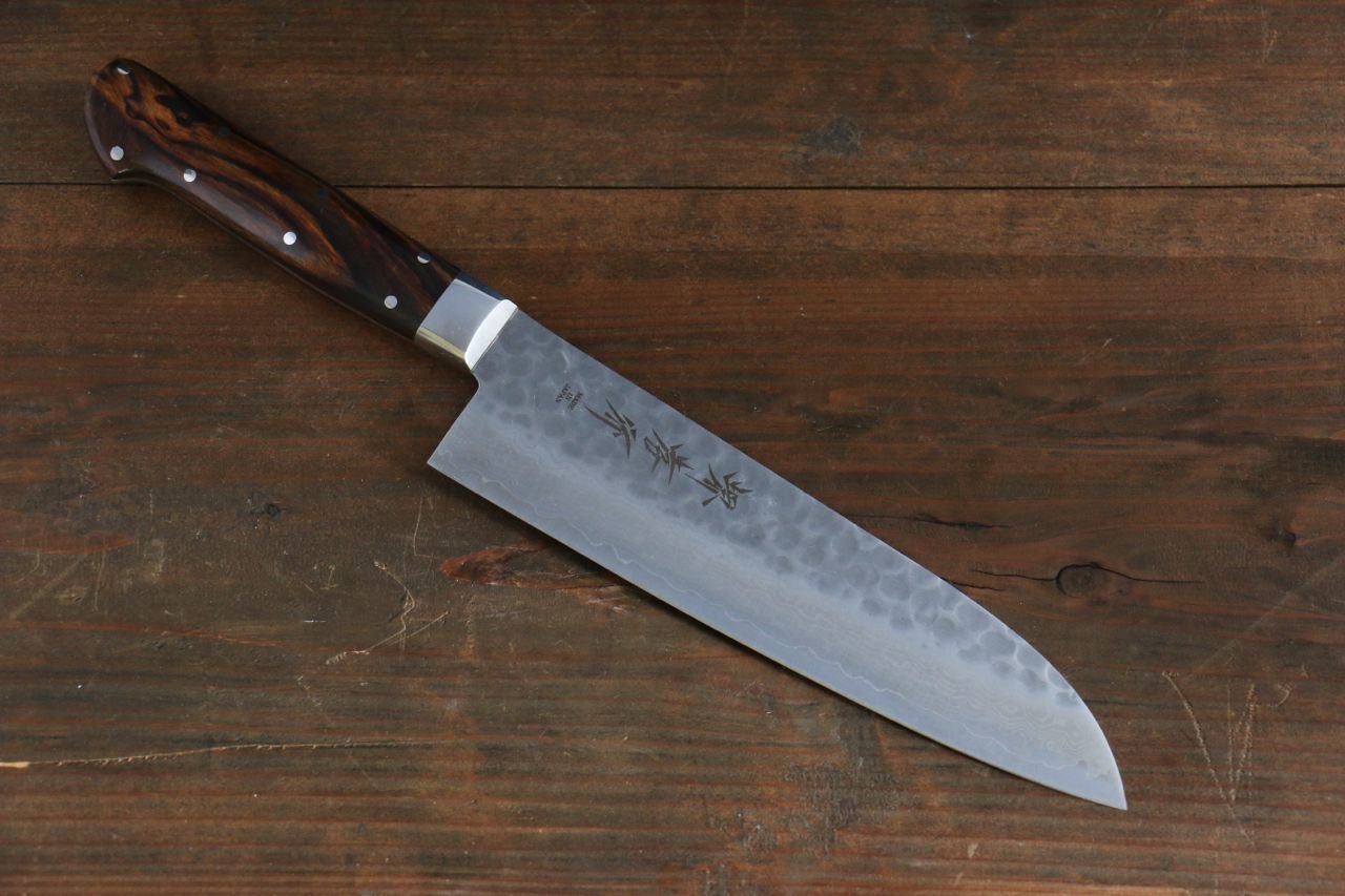 堺 孝行 VG10 17層大馬士革紋 三德刀 180mm 沙漠鐵木(杉原型)握把 - 清助刃物