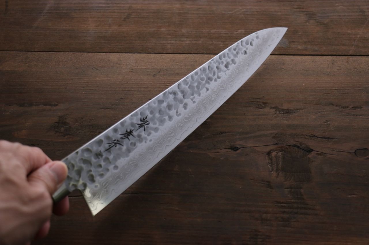 堺 孝行 VG10 17層大馬士革紋 牛刀 240mm - 清助刃物