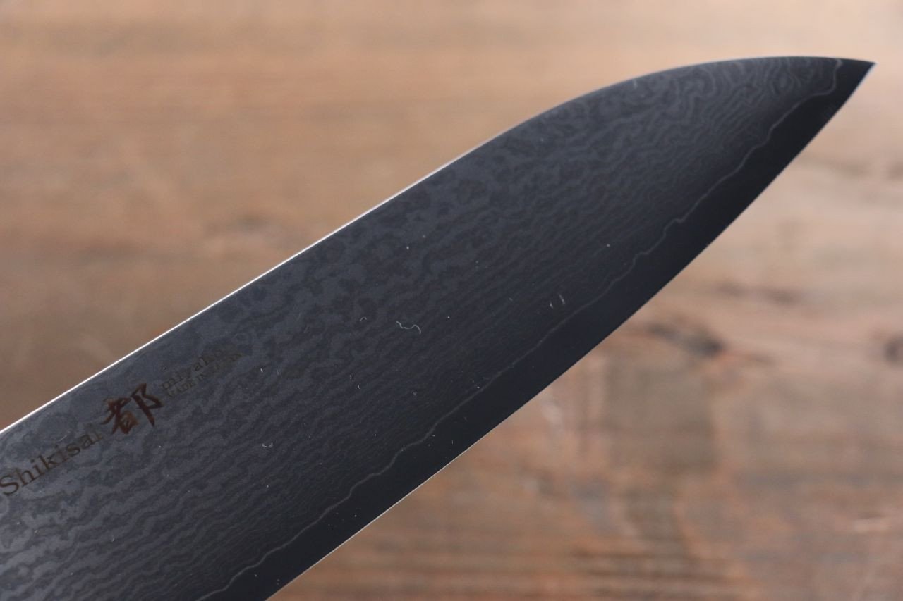 都 AUS8 33層大馬士革紋 三德刀 180mm - 清助刃物