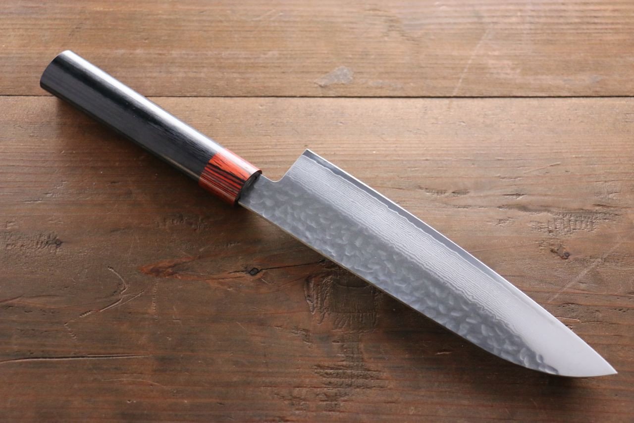 伊勢屋 VG10 大馬士革紋 三德刀 180mm 握把 - 清助刃物