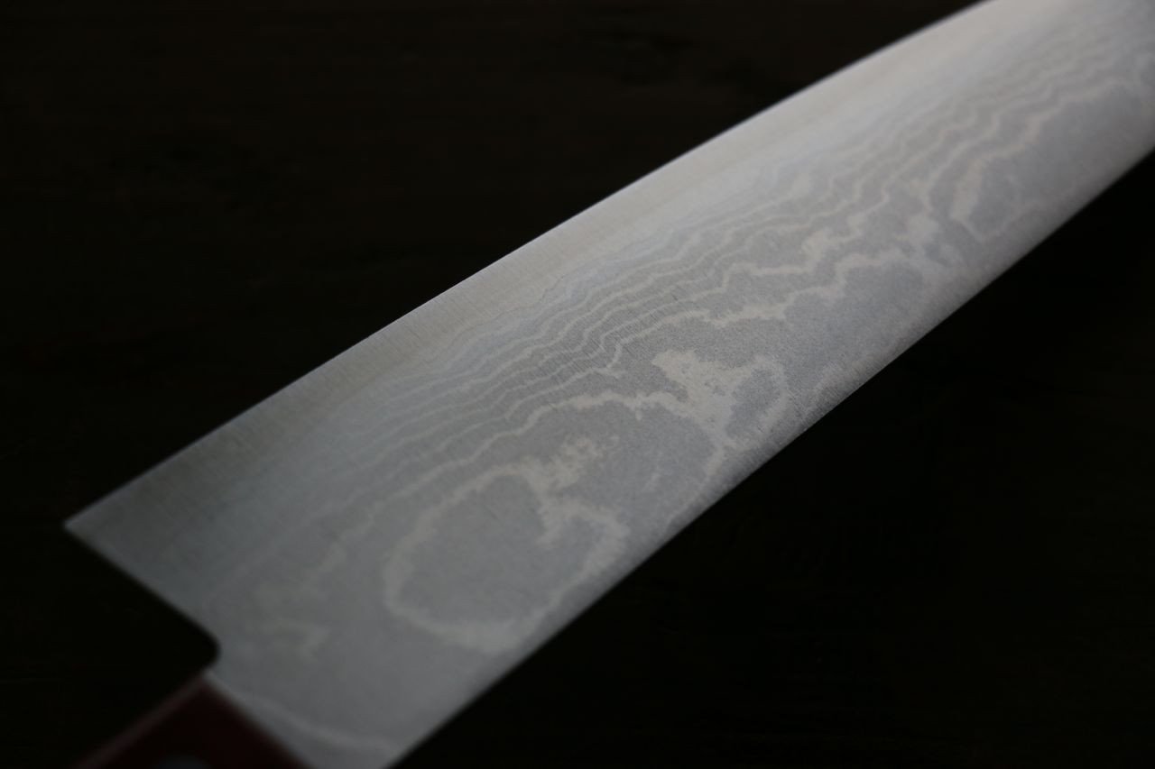田中 誠貴 VG10 17層 大馬士革紋 牛刀 210mm 紅合成木 握把 - 清助刃物