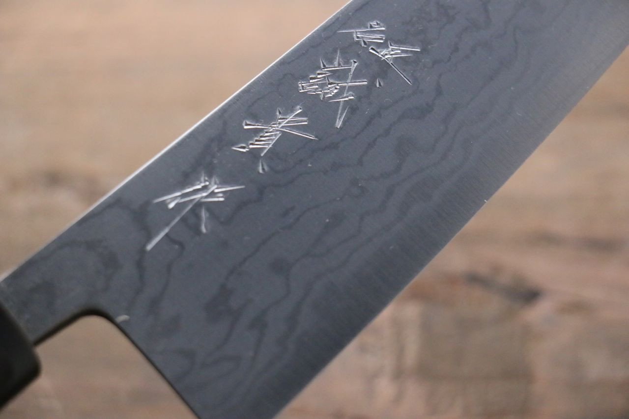 田中 誠貴 青鋼二號 17層大馬士革紋 大馬士革紋 三德刀 165mm 木蘭握把 - 清助刃物
