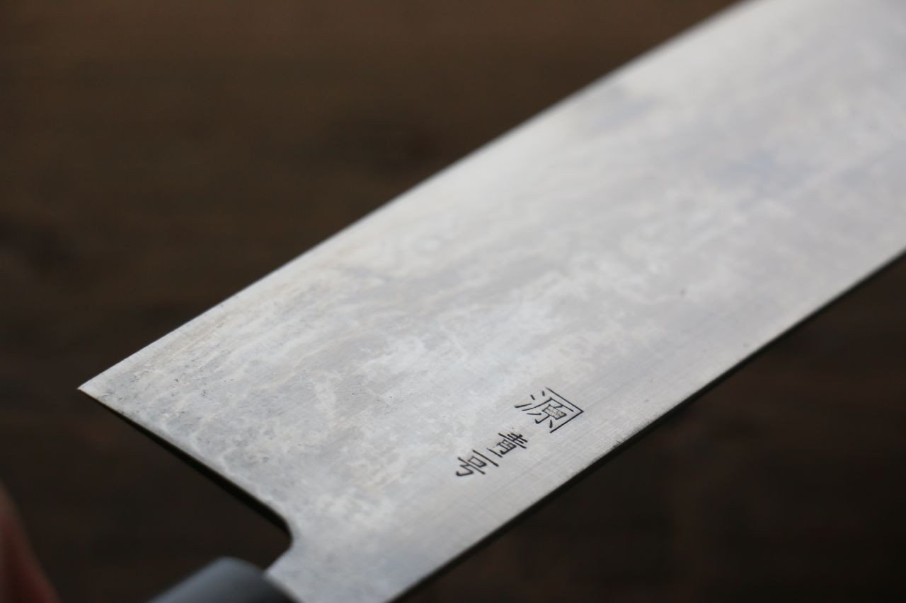 田中 誠貴 青鋼二號 17層大馬士革紋 大馬士革紋 菜切 180mm 木蘭握把 - 清助刃物