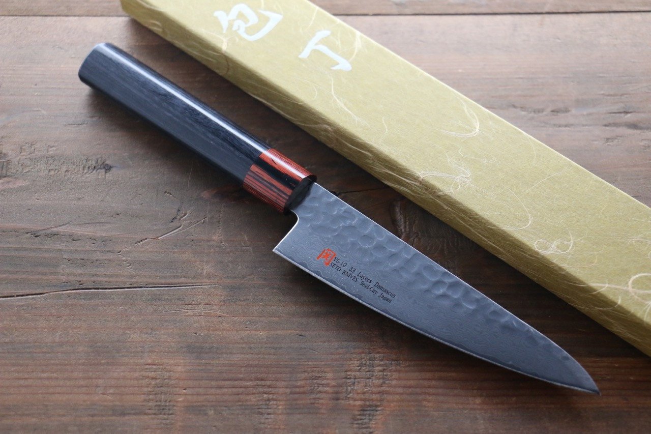 伊勢屋 VG10 大馬士革紋 小三德刀 135mm - 清助刃物