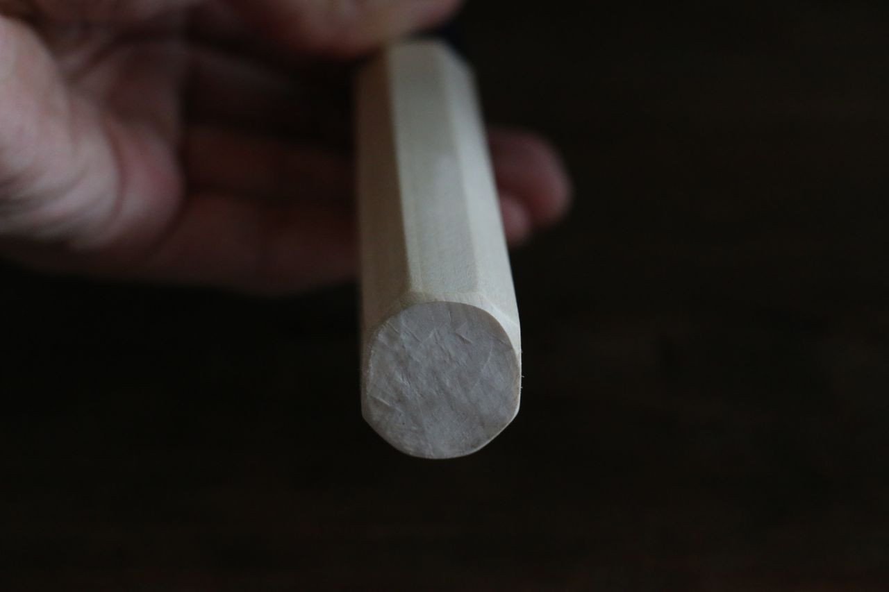 堺 孝行 銀三鋼 大馬士革紋 三德刀 180mm 握把 - 清助刃物