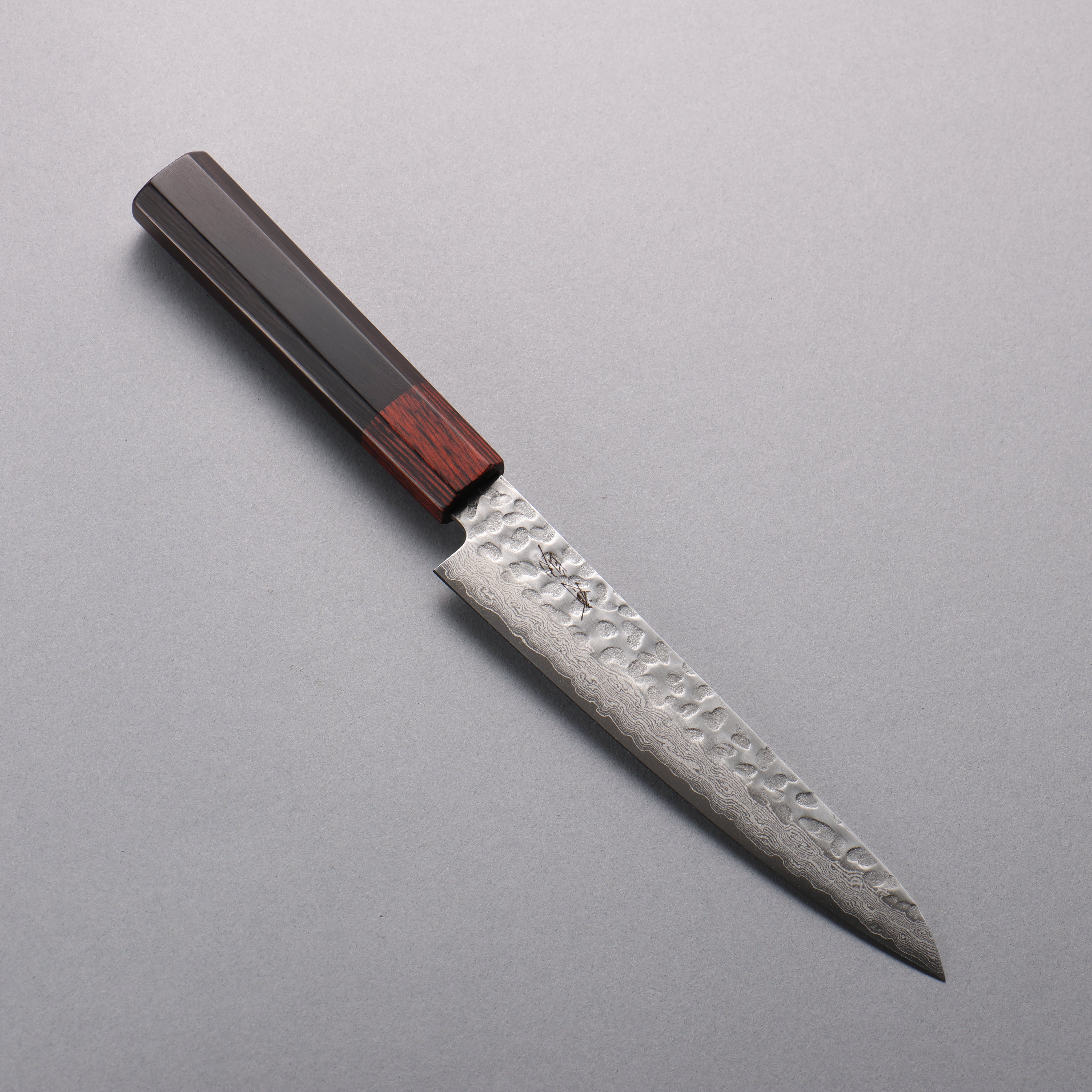 清助 VG10 33層大馬士革紋 鎚目 多用途小刀 150mm 黑合成木 握把 - 清助刃物