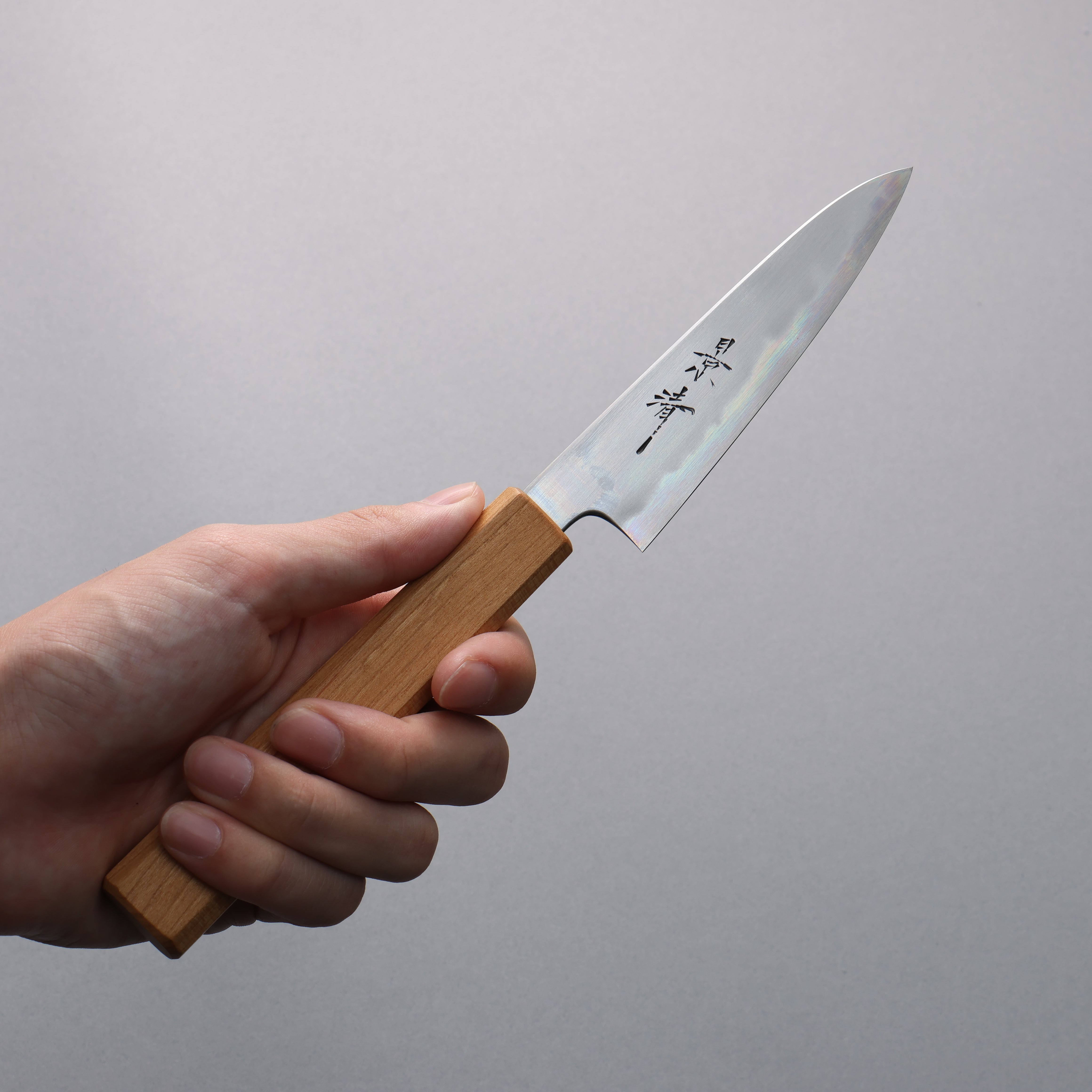 景清 極上 白鋼二號 多用途小刀 120mm 櫻桃木 握把 附刀鞘 - 清助刃物
