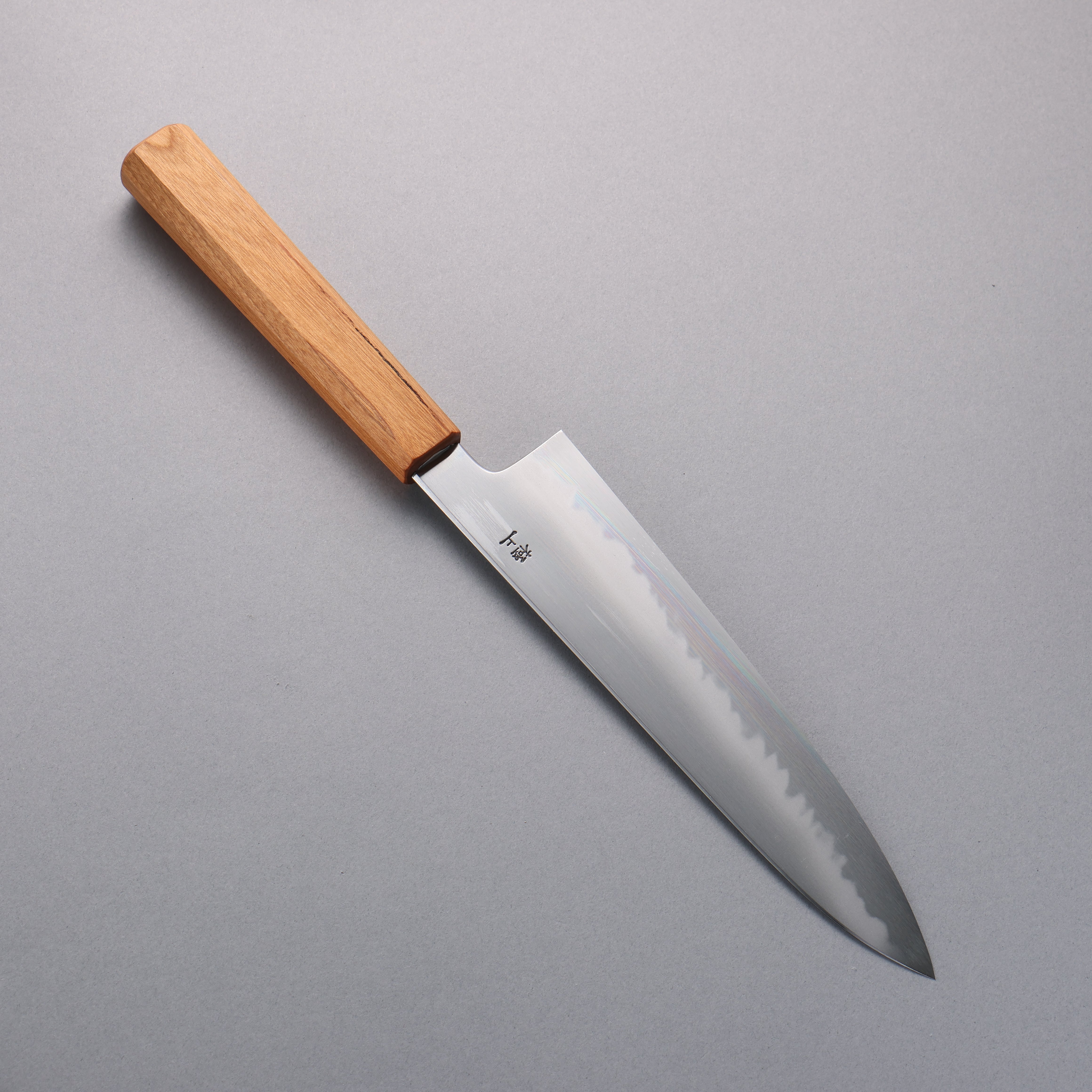 景清 極上 白鋼二號 牛刀 210mm 櫻桃木 握把 附刀鞘 - 清助刃物