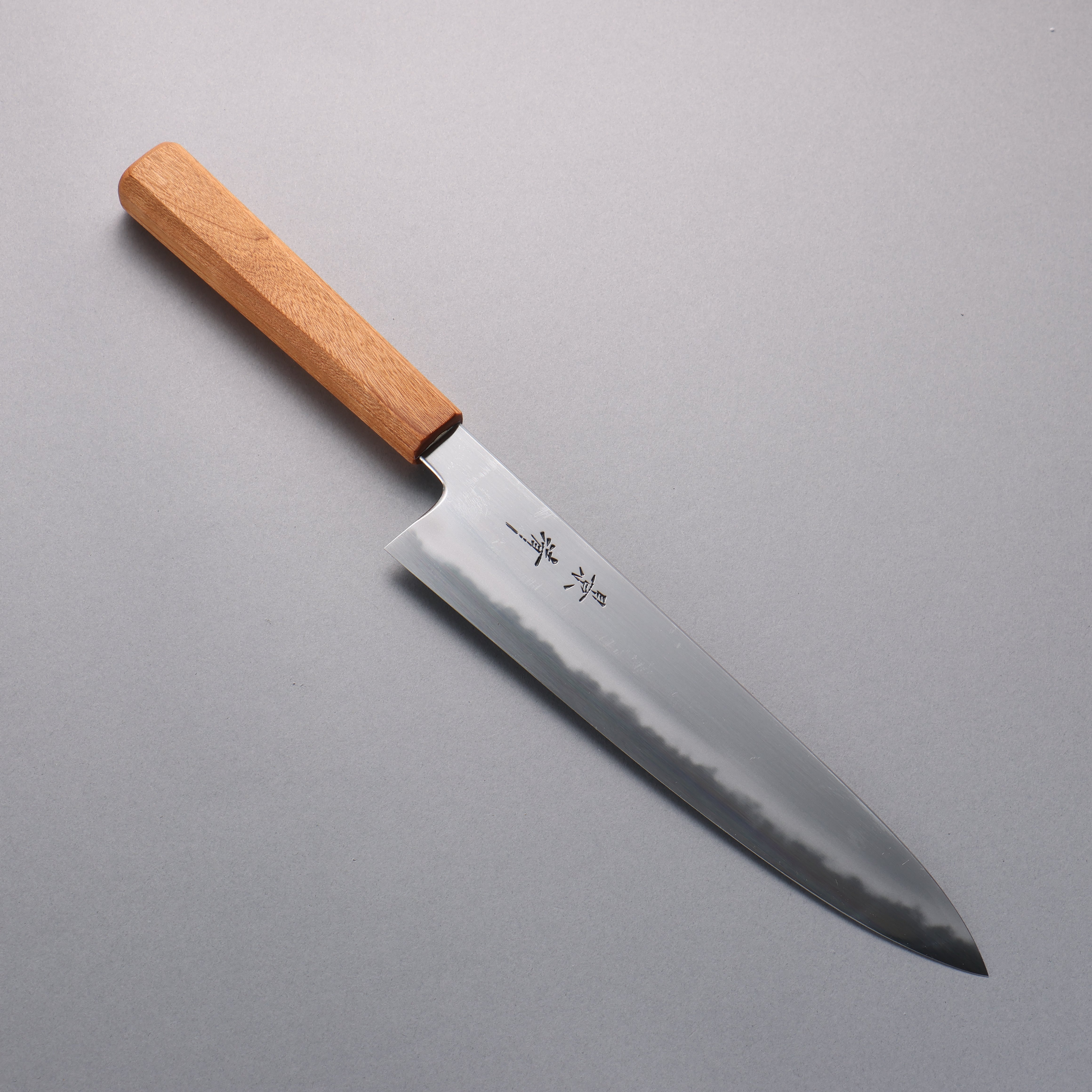 景清 極上 白鋼二號 牛刀 240mm 櫻桃木 握把 附刀鞘 - 清助刃物