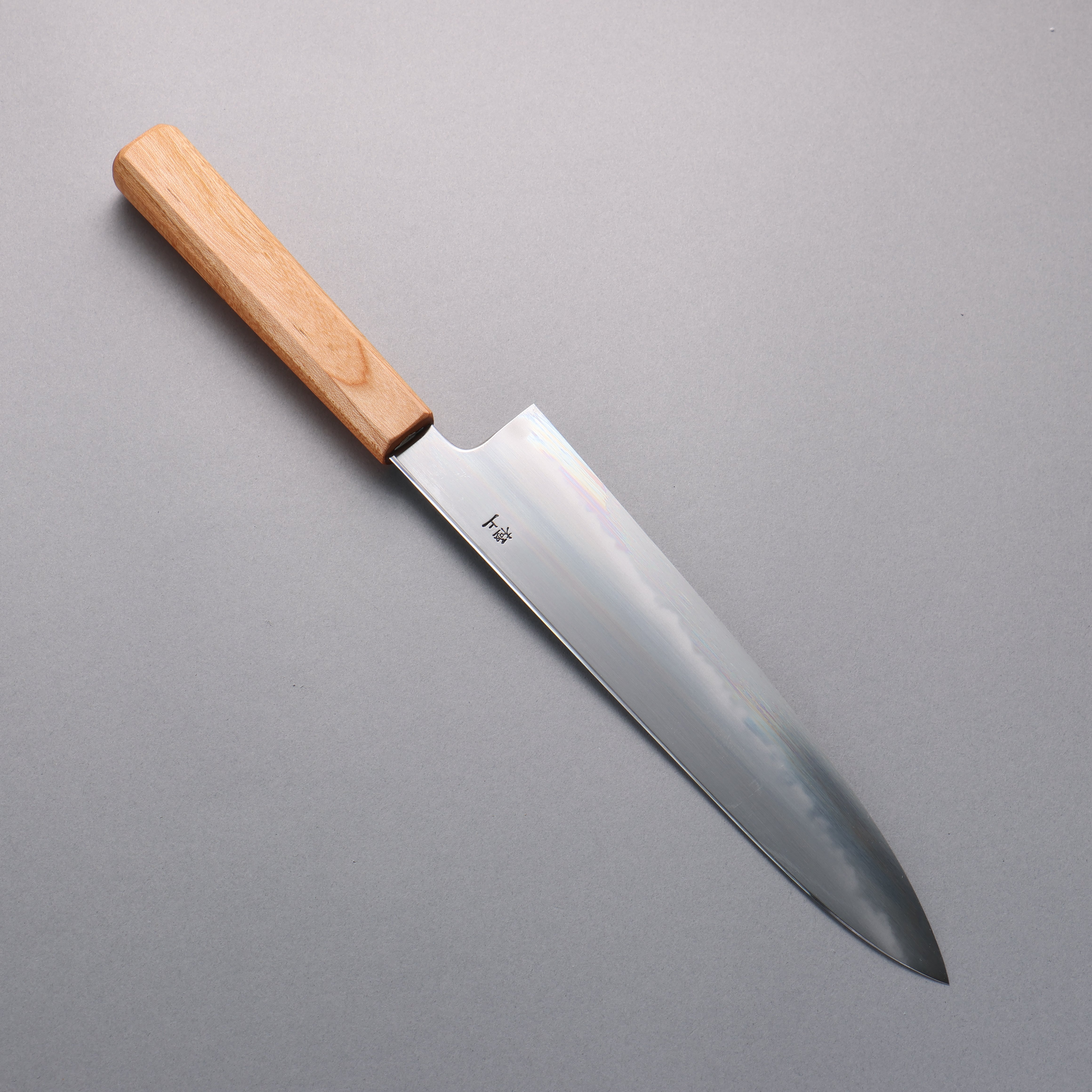 景清 極上 白鋼二號 牛刀 240mm 櫻桃木 握把 附刀鞘 - 清助刃物