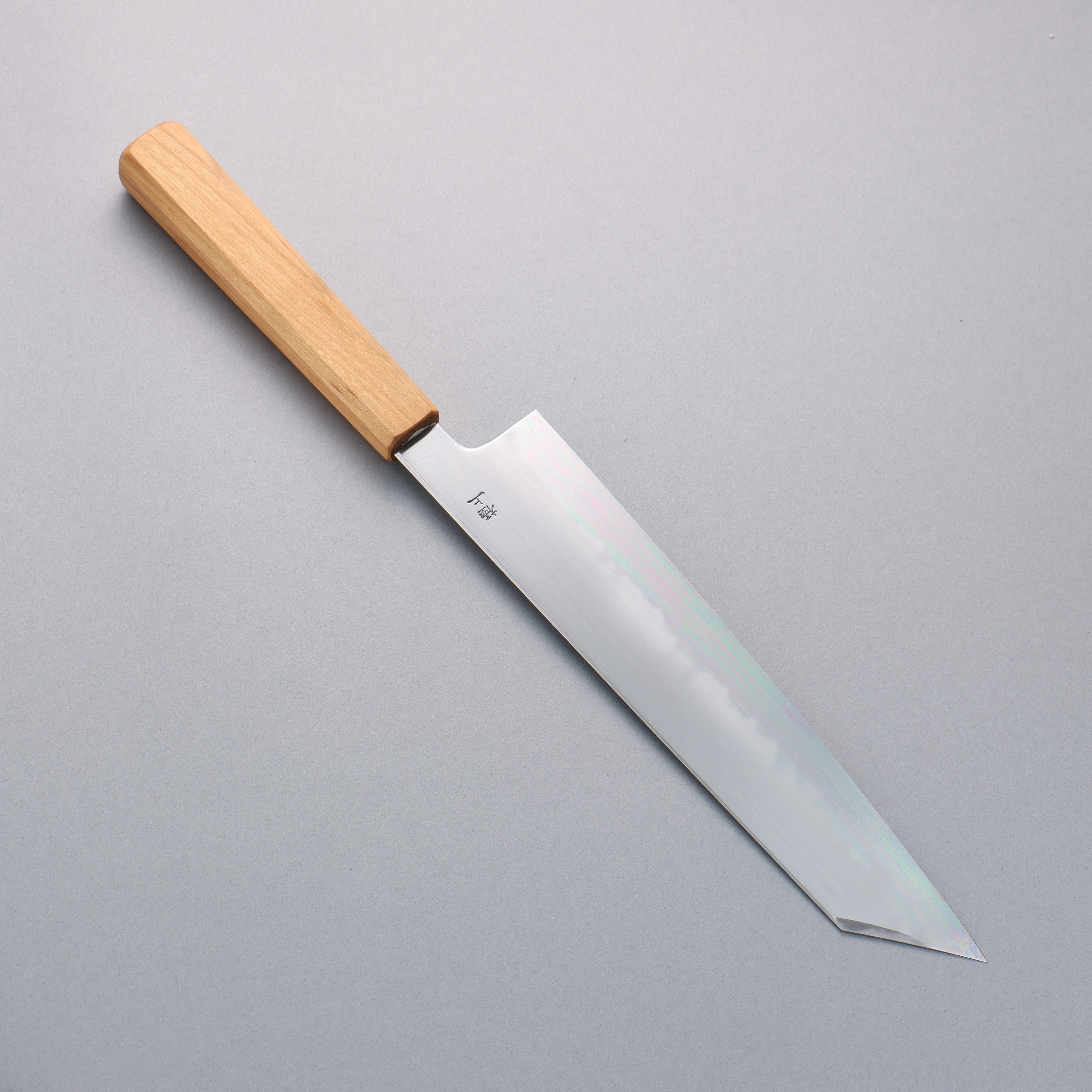 景清 極上 白鋼二號 切付牛刀 240mm 櫻桃木 握把 附刀鞘 - 清助刃物