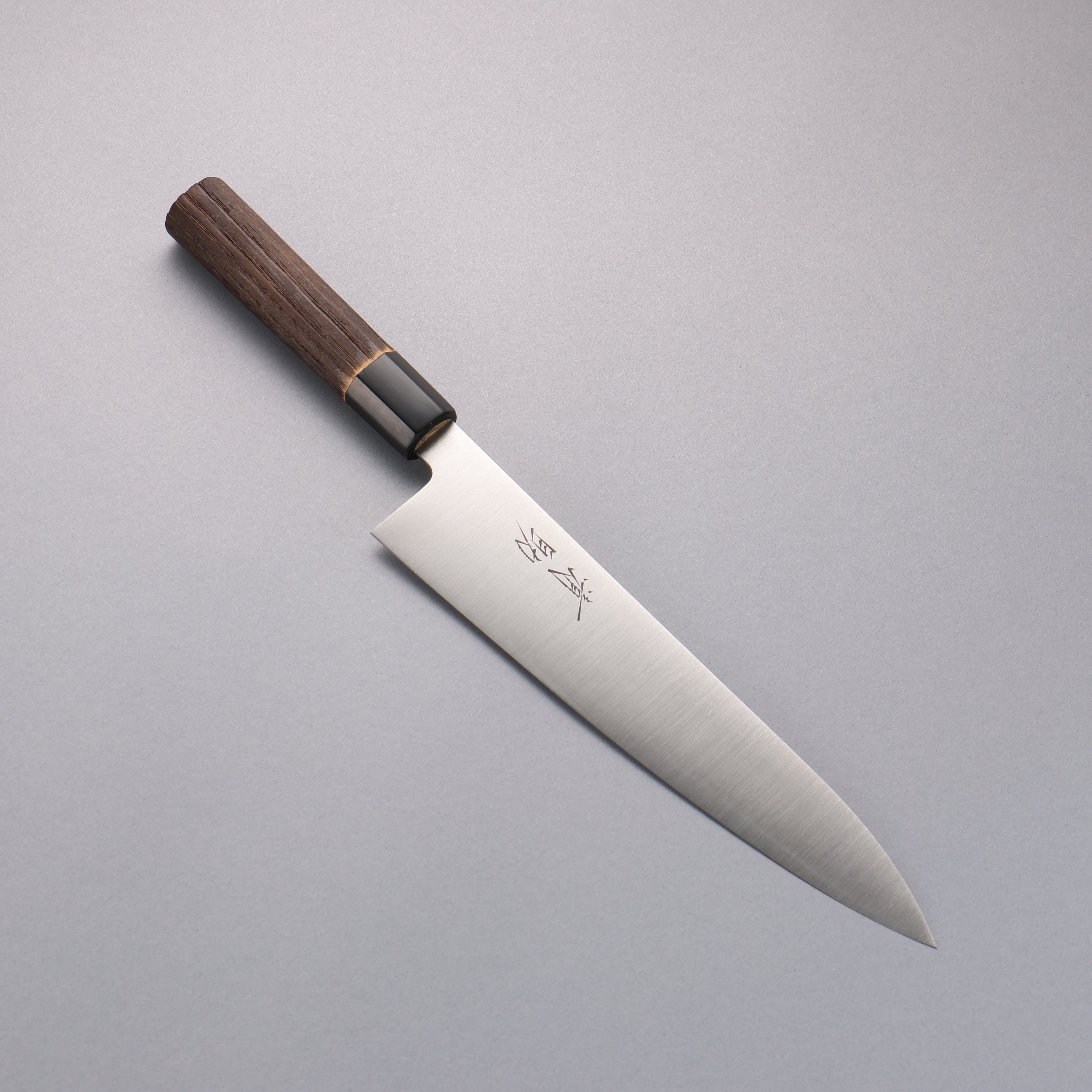 清助 瑞典鋼 牛刀 240mm 燒栗木 握把 - 清助刃物