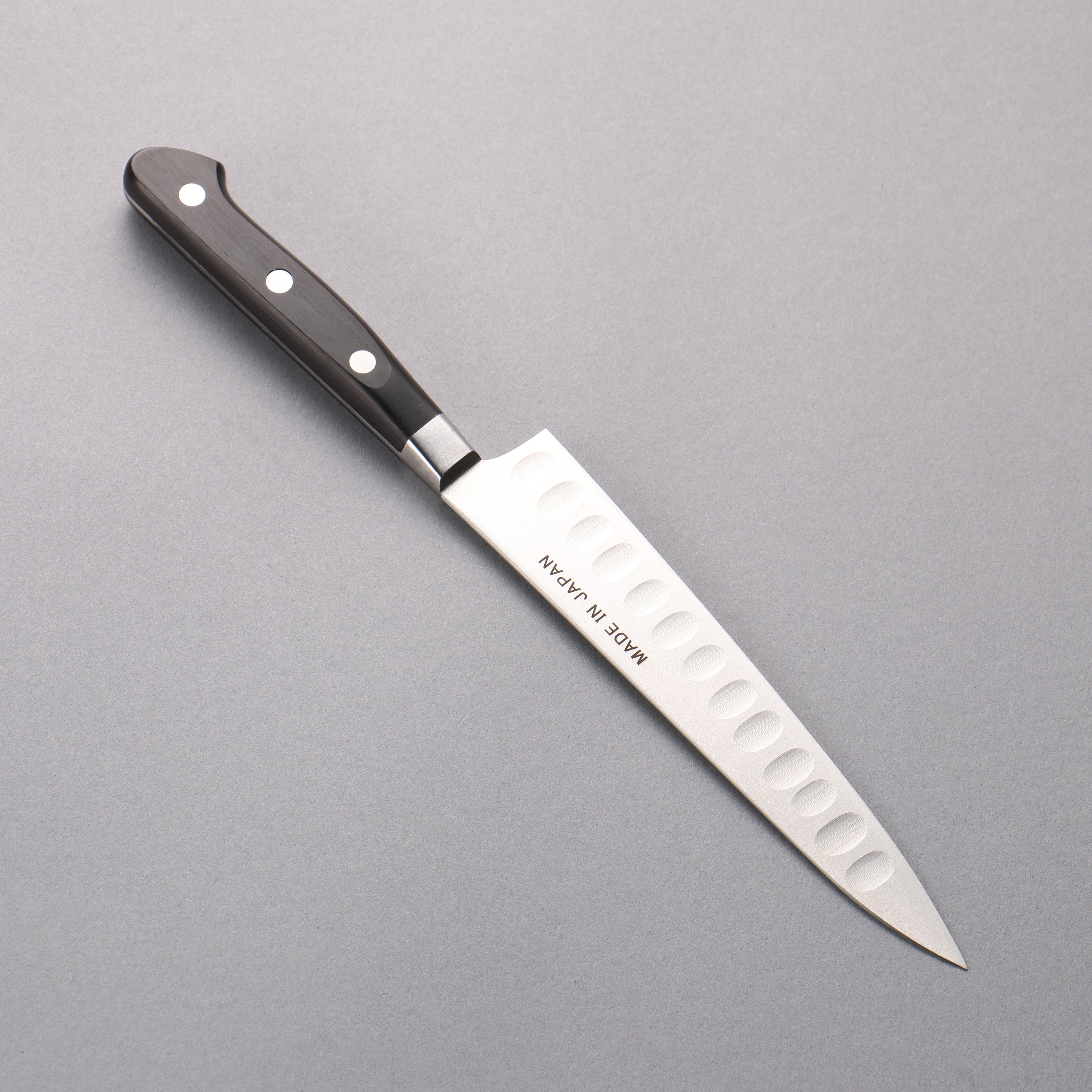 清助 瑞典鋼 多用途小鮭魚刀 150mm 黑合成木 握把 - 清助刃物