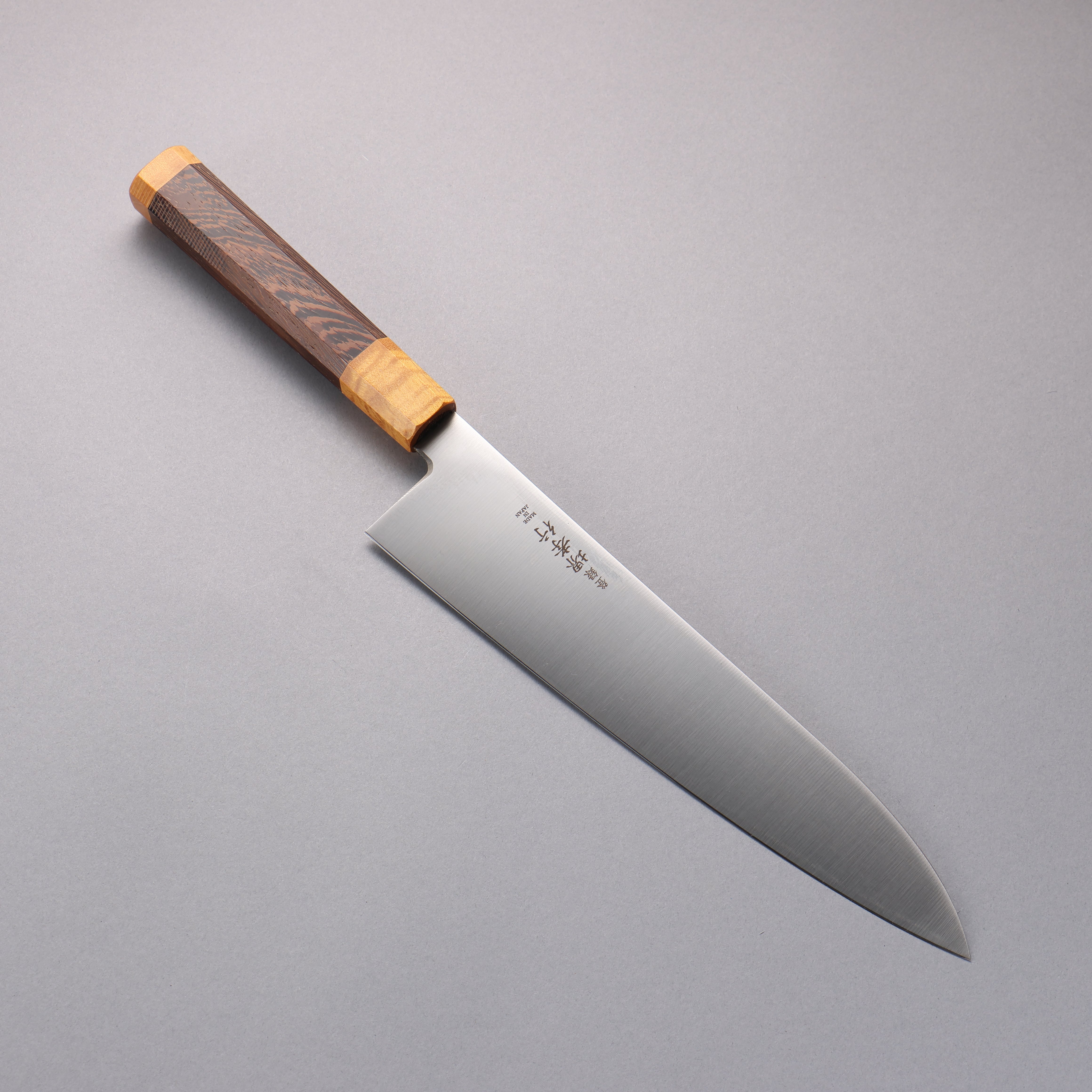 堺 孝行 Antares 托帕石 瑞典鋼 牛刀  240mm 雞翅木（兩側黃口輪） 握把 - 清助刃物