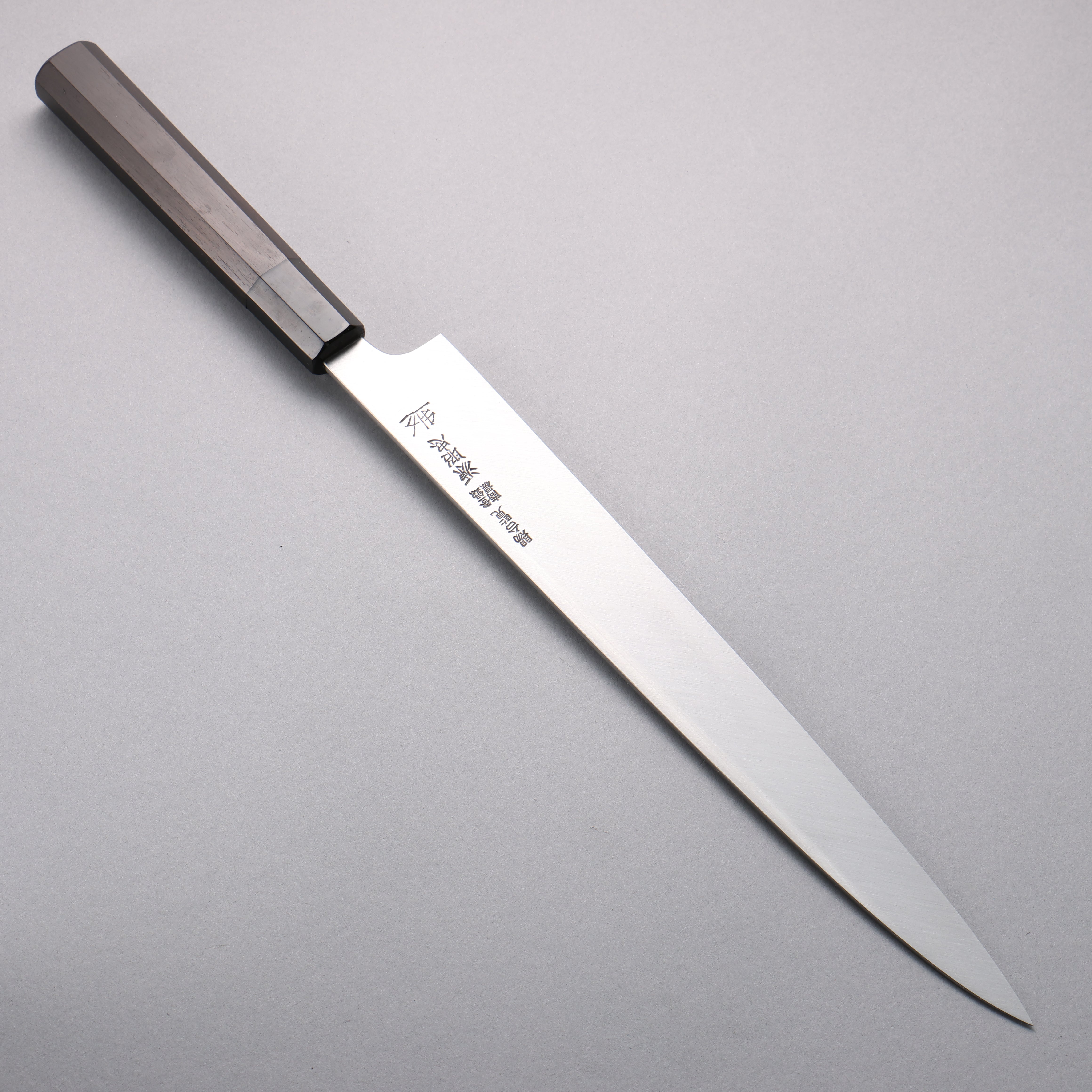 源 昭忠 本燒 DX 青鋼二號 霞研 柳刃 300mm 黑檀 握把 - 清助刃物