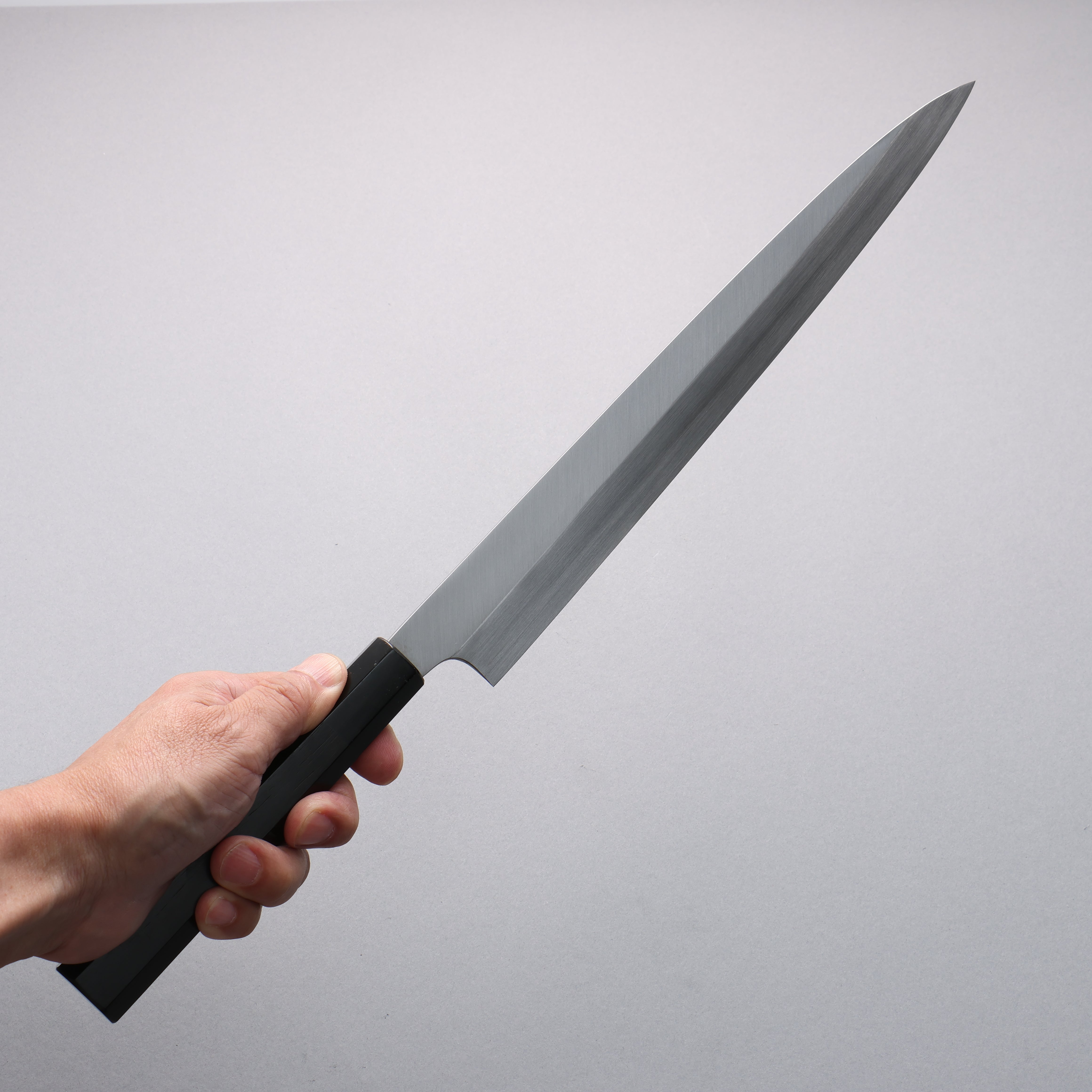 源 昭忠 本燒 DX 青鋼二號 霞研 柳刃 300mm 黑檀 握把 - 清助刃物